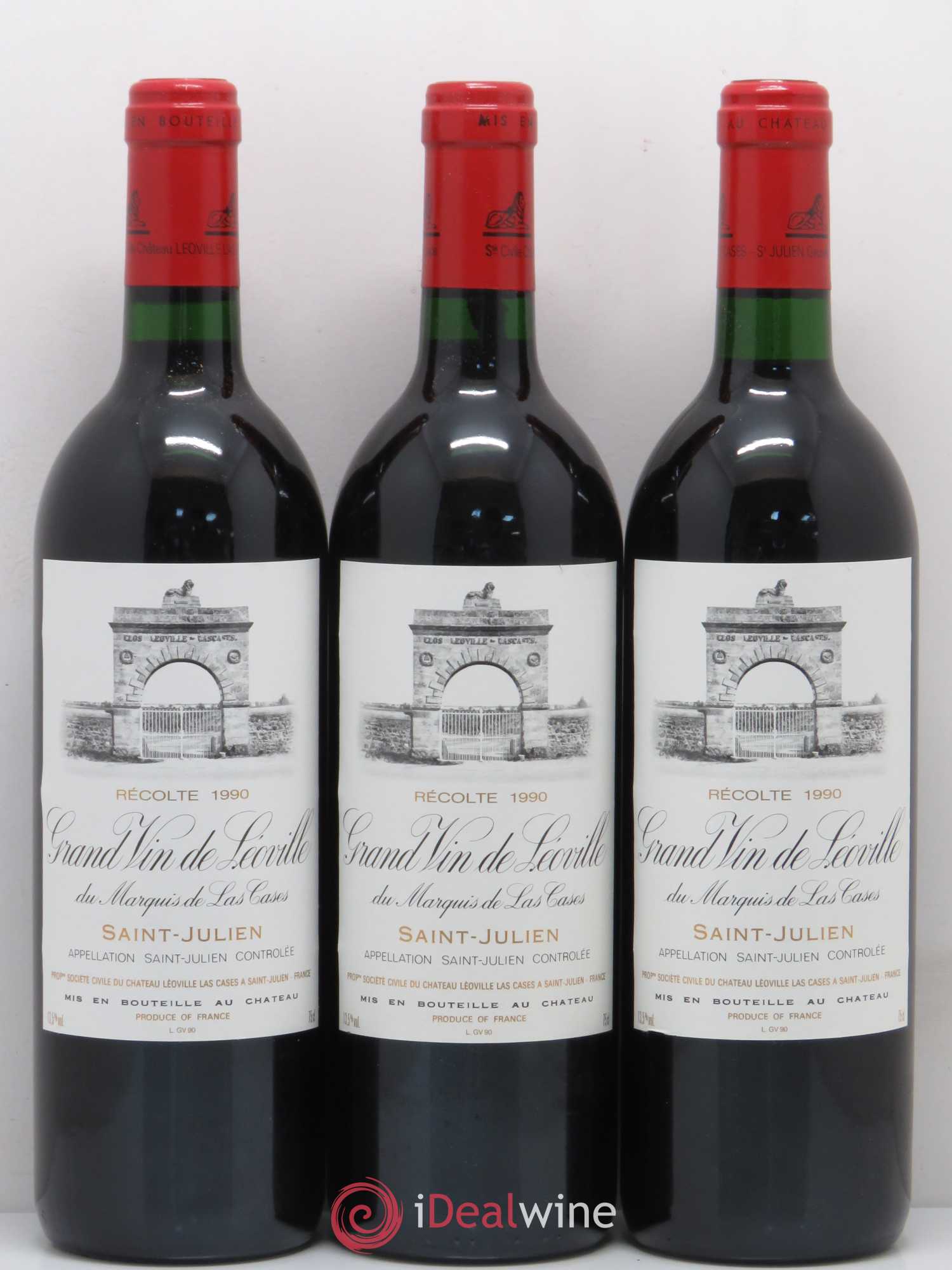 Château Léoville Las Cases 2ème Grand Cru Classé 1990 - Lotto di 12 bottiglie - 3