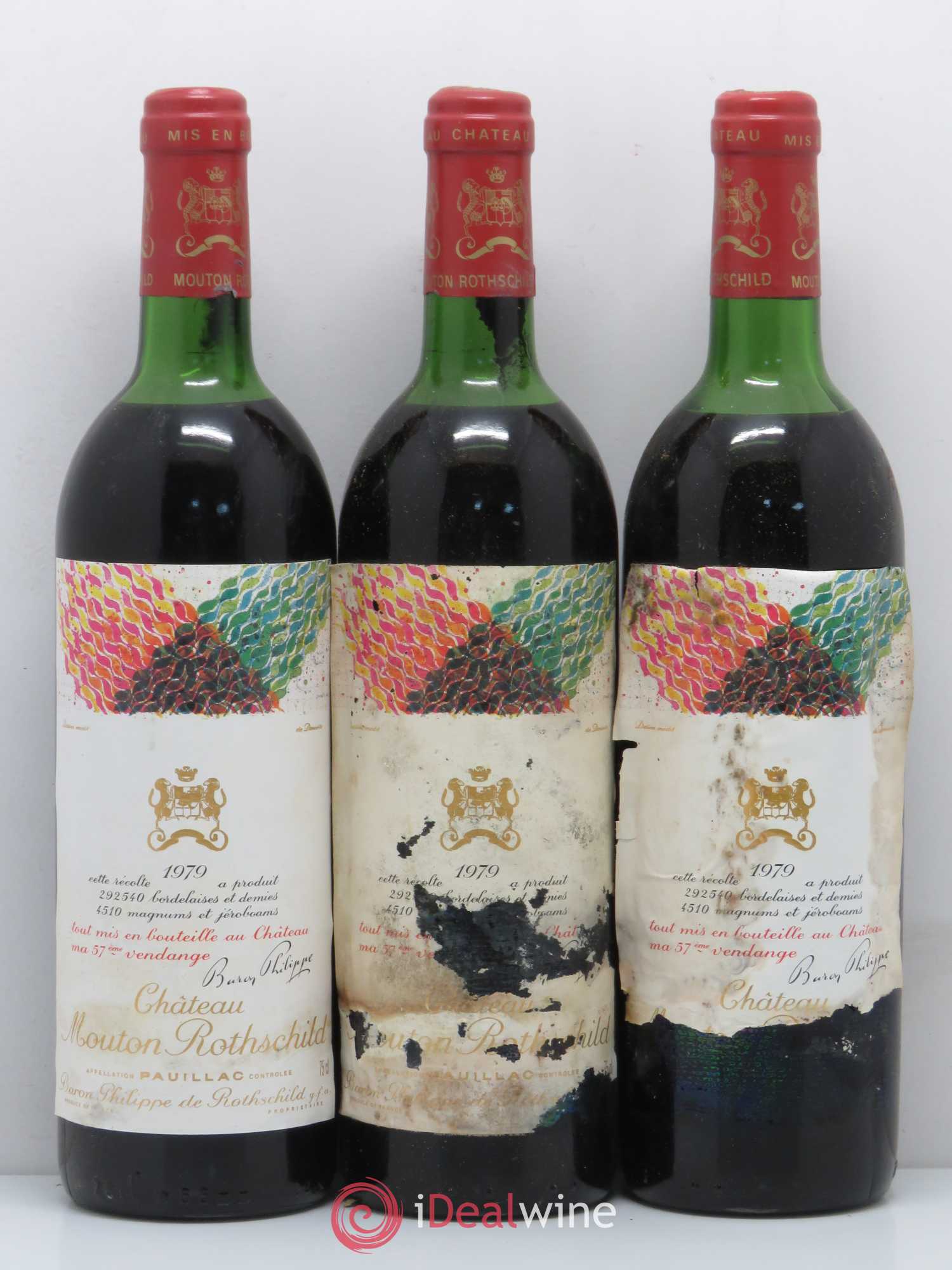Château Mouton Rothschild 1er Grand Cru Classé 1979 - Lot de 12 bouteilles - 2