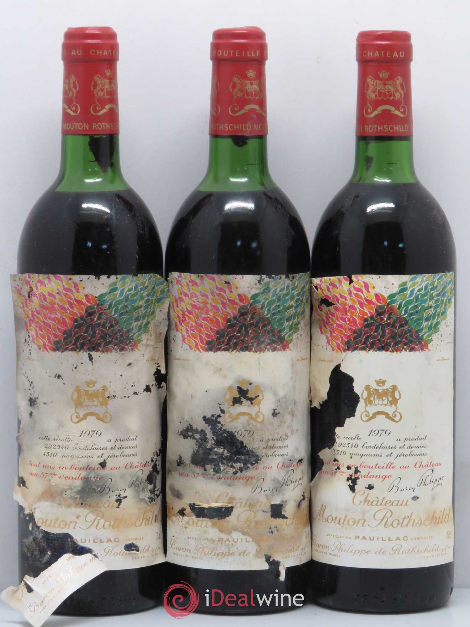 Château Mouton Rothschild 1er Grand Cru Classé 1979 - Lot de 12 bouteilles - 3