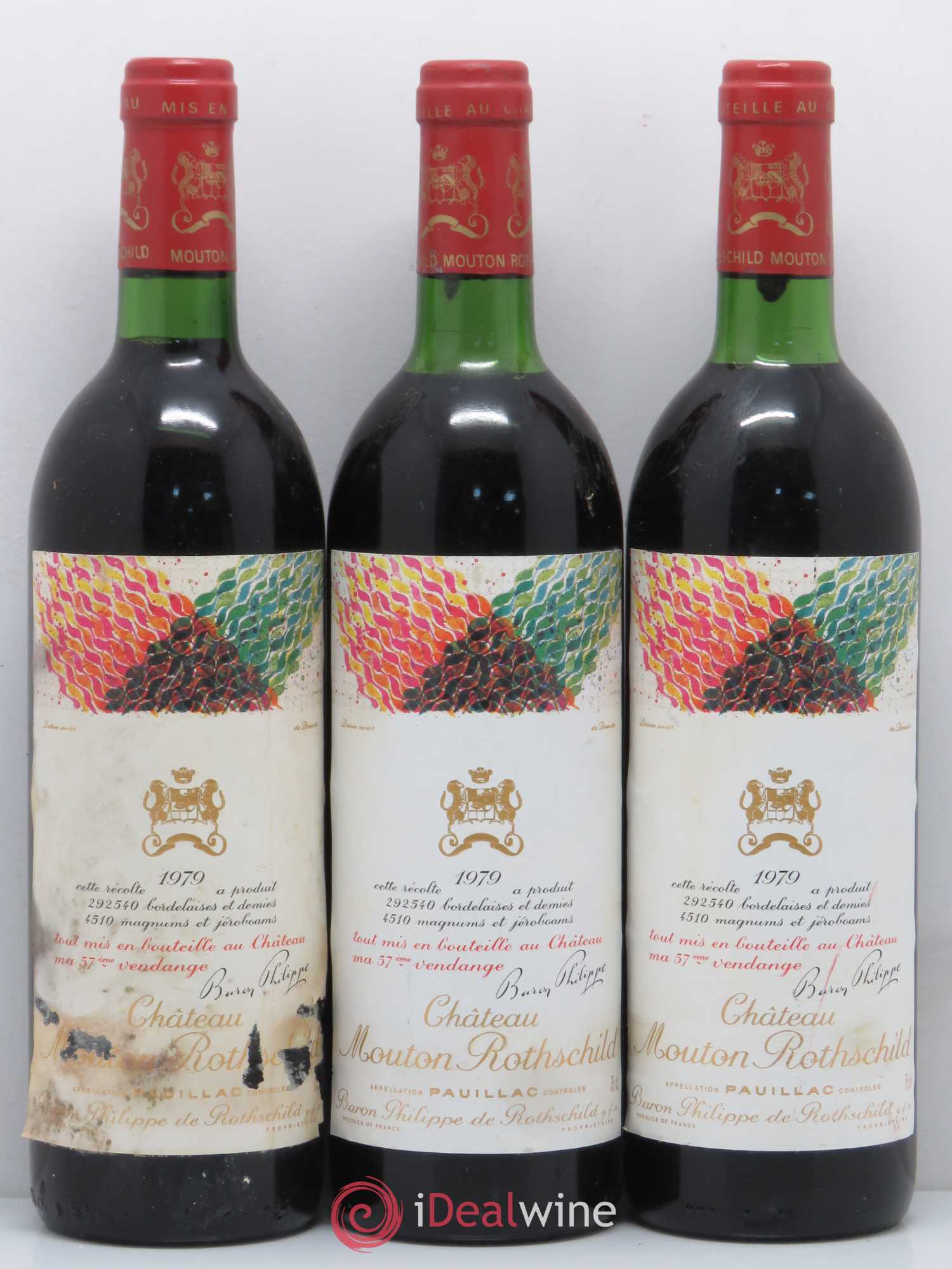Château Mouton Rothschild 1er Grand Cru Classé 1979 - Lot de 12 bouteilles - 4