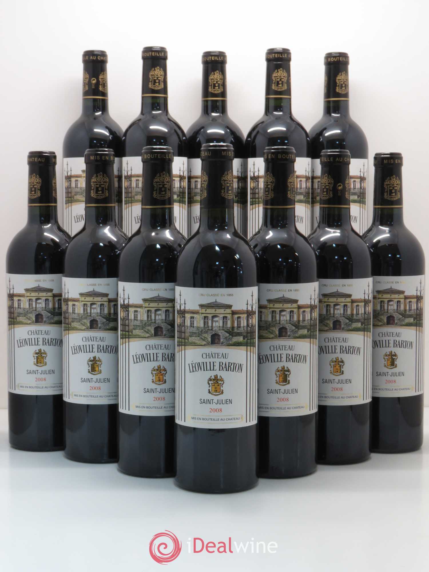 Château Léoville Barton 2ème Grand Cru Classé 2008 - Lot de 12 bouteilles - 0