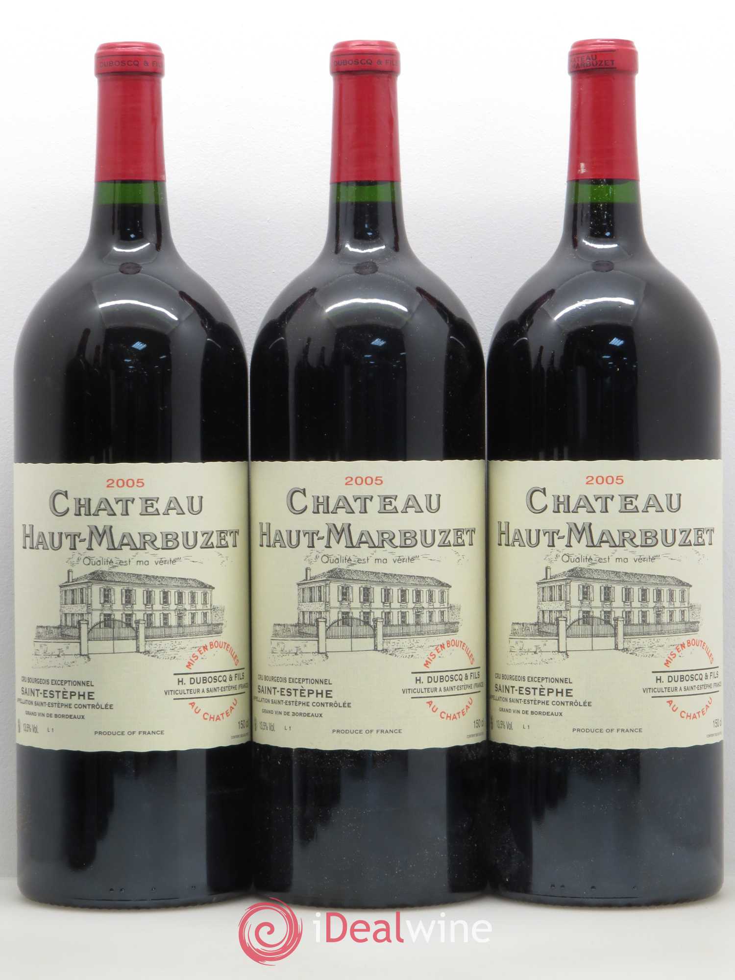 Château Haut Marbuzet 2005 - Lot de 6 magnums - 1
