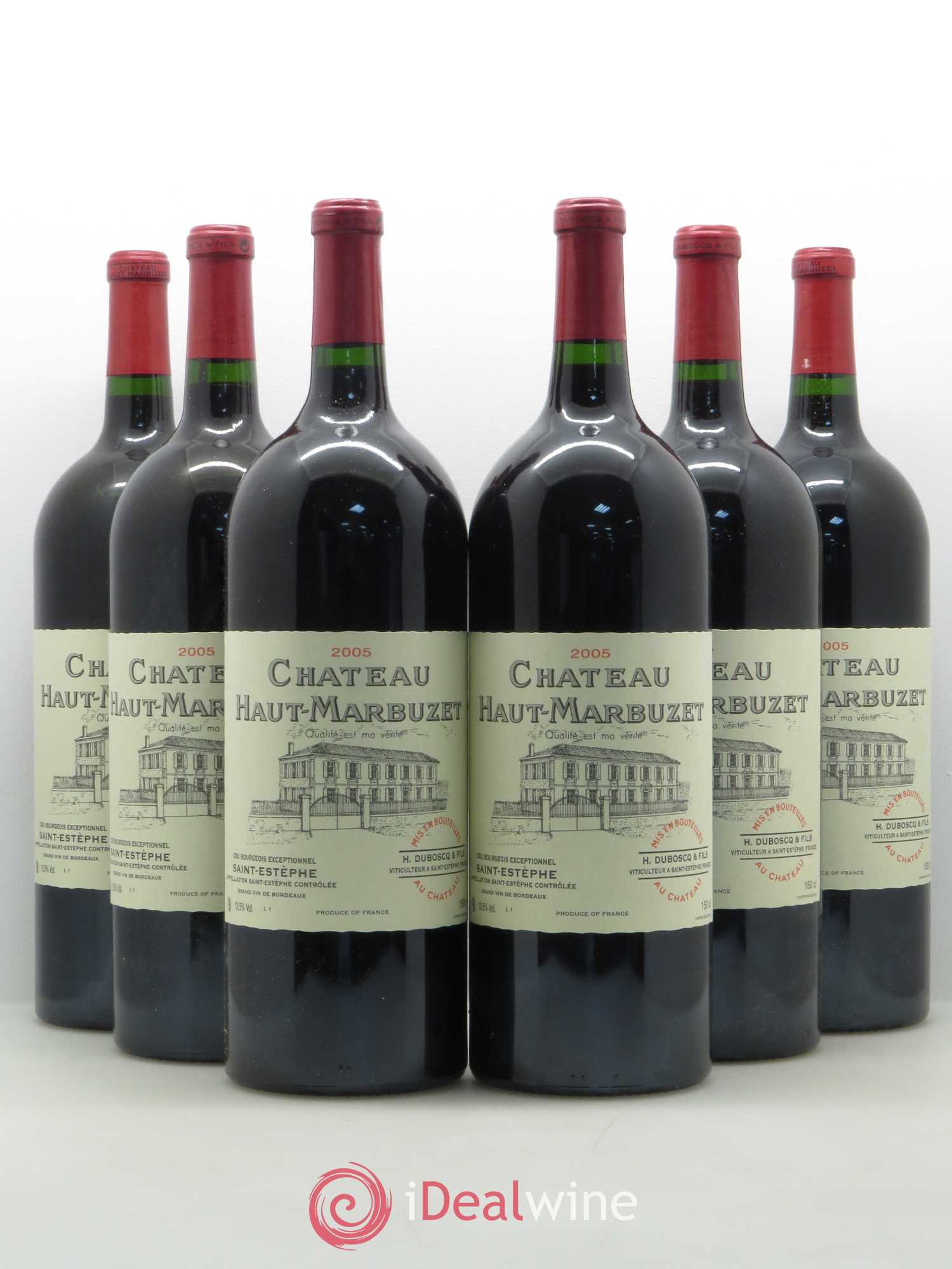 Château Haut Marbuzet 2005 - Lot de 6 magnums - 0