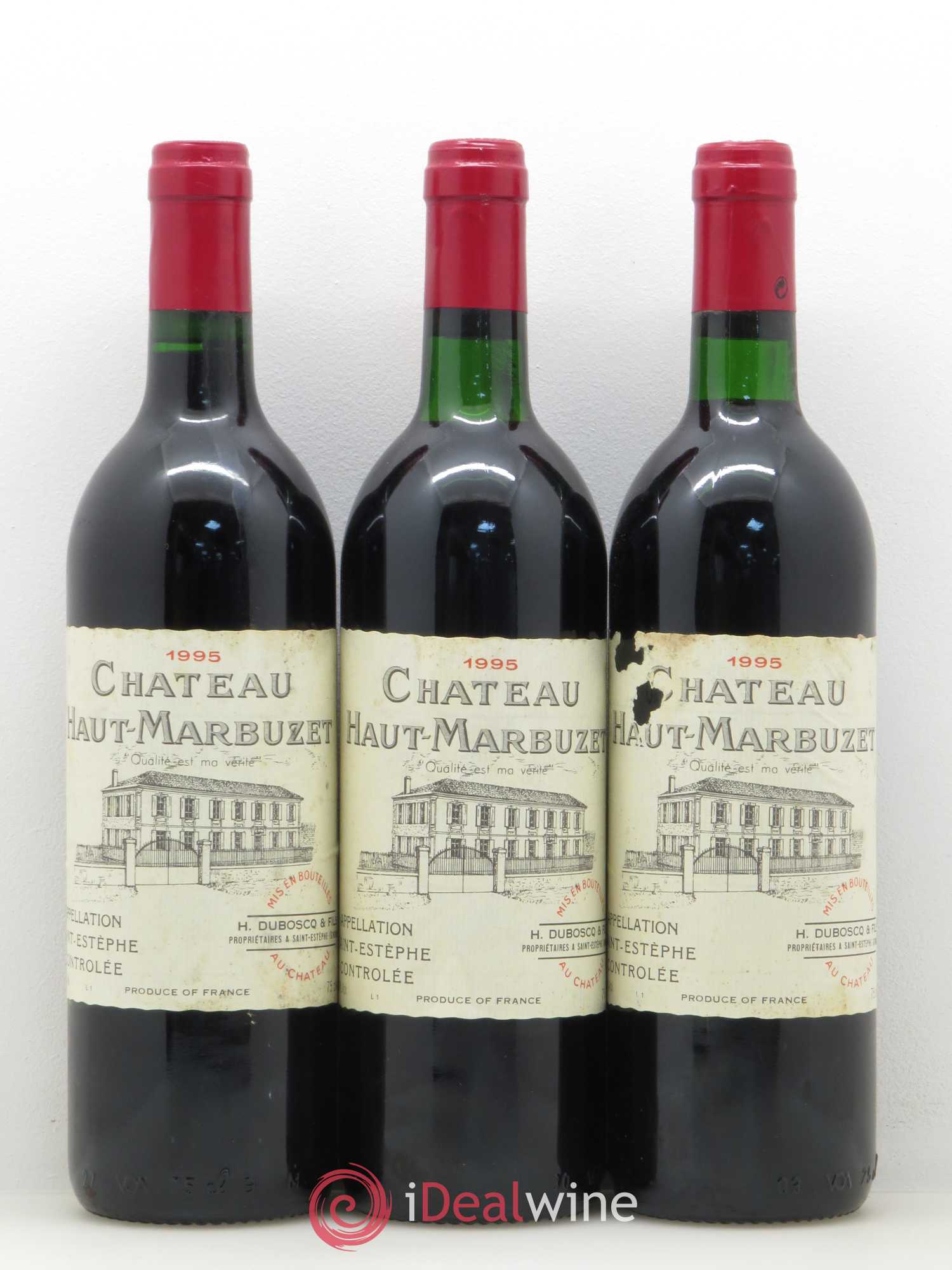 Château Haut Marbuzet 1995 - Lot de 12 bouteilles - 1