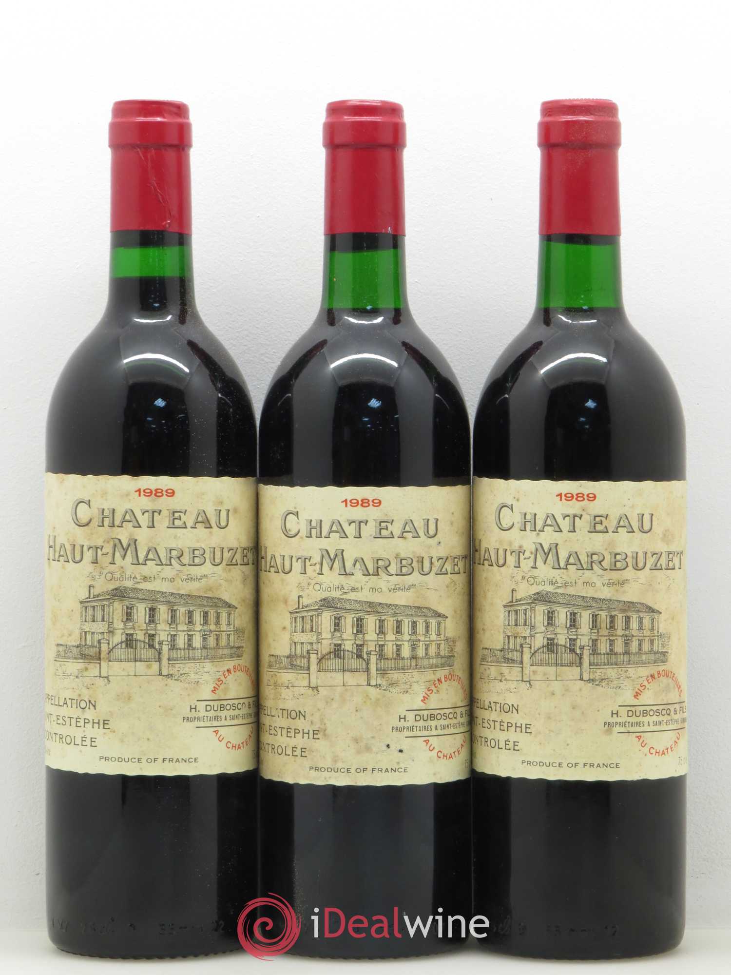 Château Haut Marbuzet 1989 - Lot de 12 bouteilles - 4