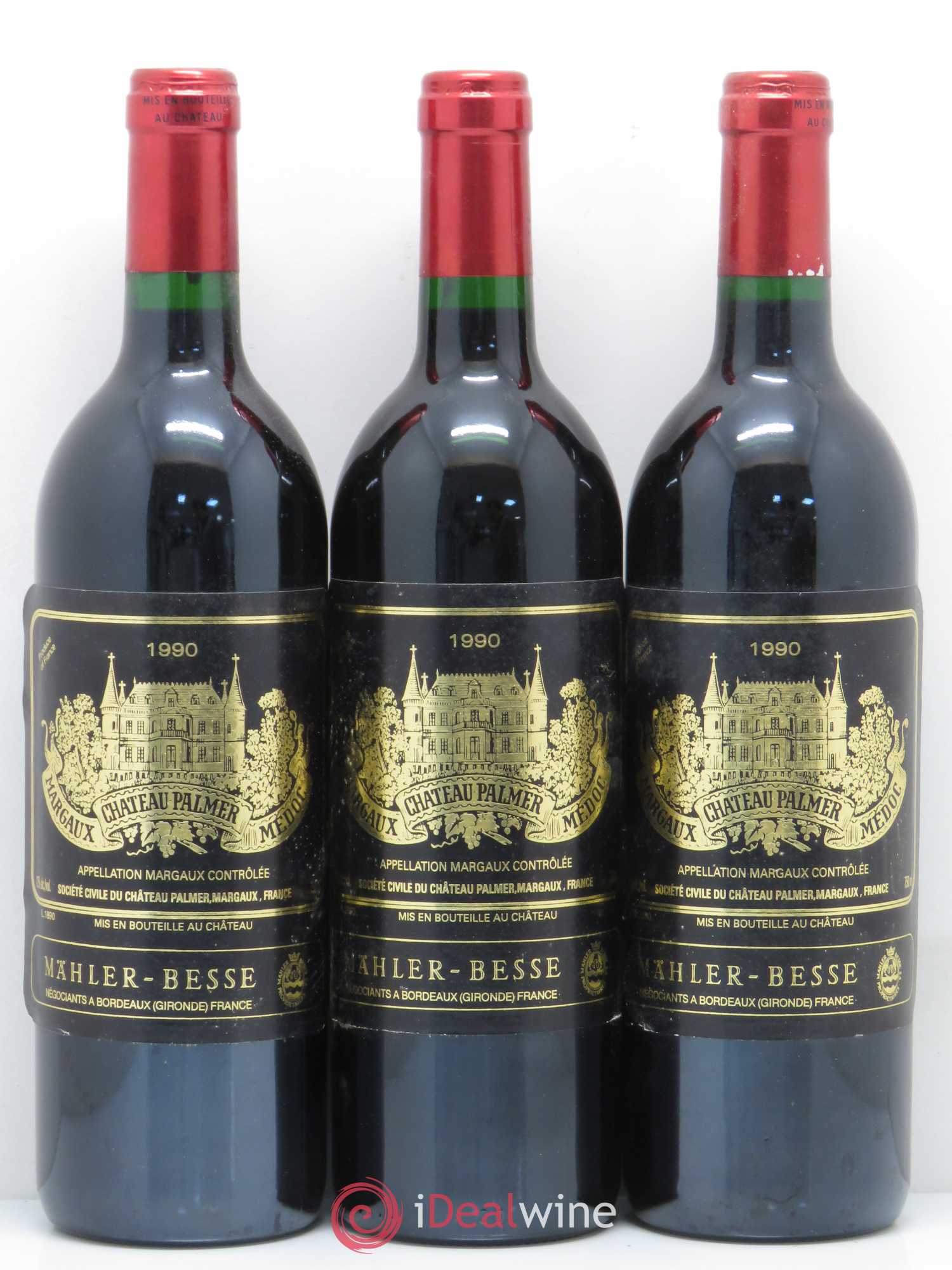 Château Palmer 3ème Grand Cru Classé 1990 - Lot de 12 bouteilles - 1