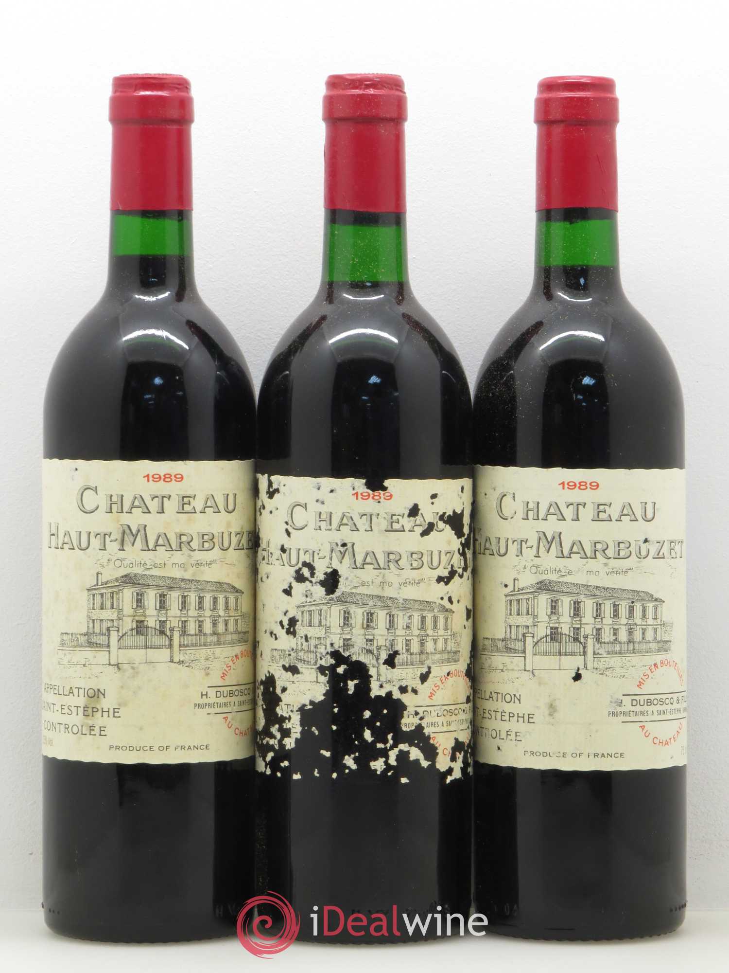 Château Haut Marbuzet 1989 - Lot de 12 bouteilles - 2