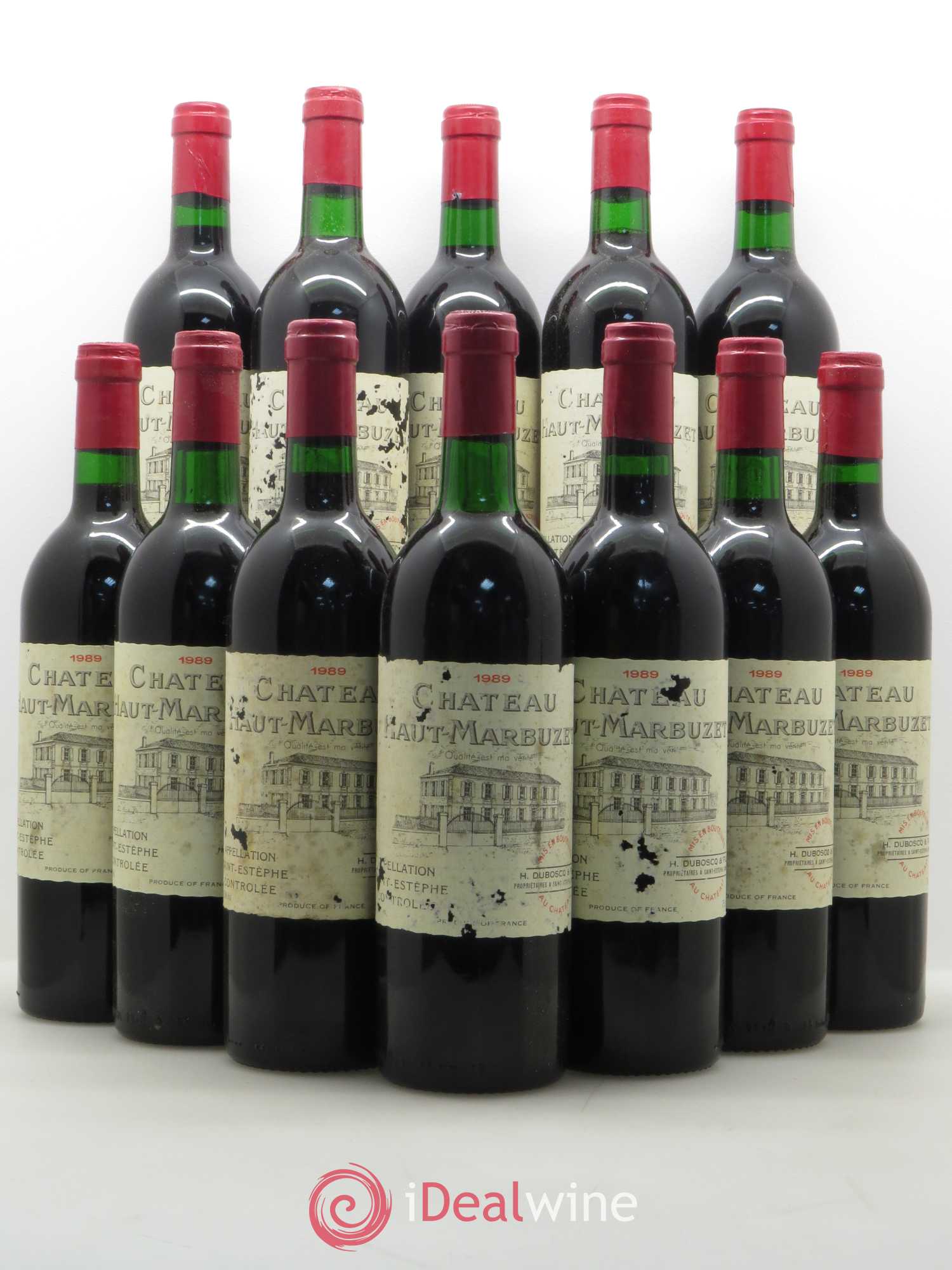 Château Haut Marbuzet 1989 - Lot de 12 bouteilles - 0