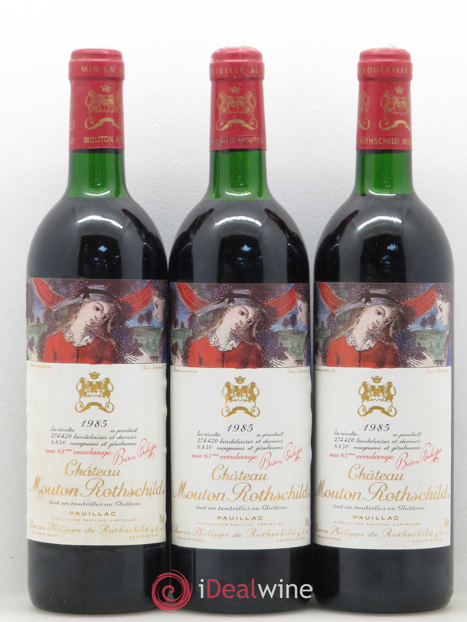 Château Mouton Rothschild 1er Grand Cru Classé 1985 - Lot de 12 bouteilles - 4