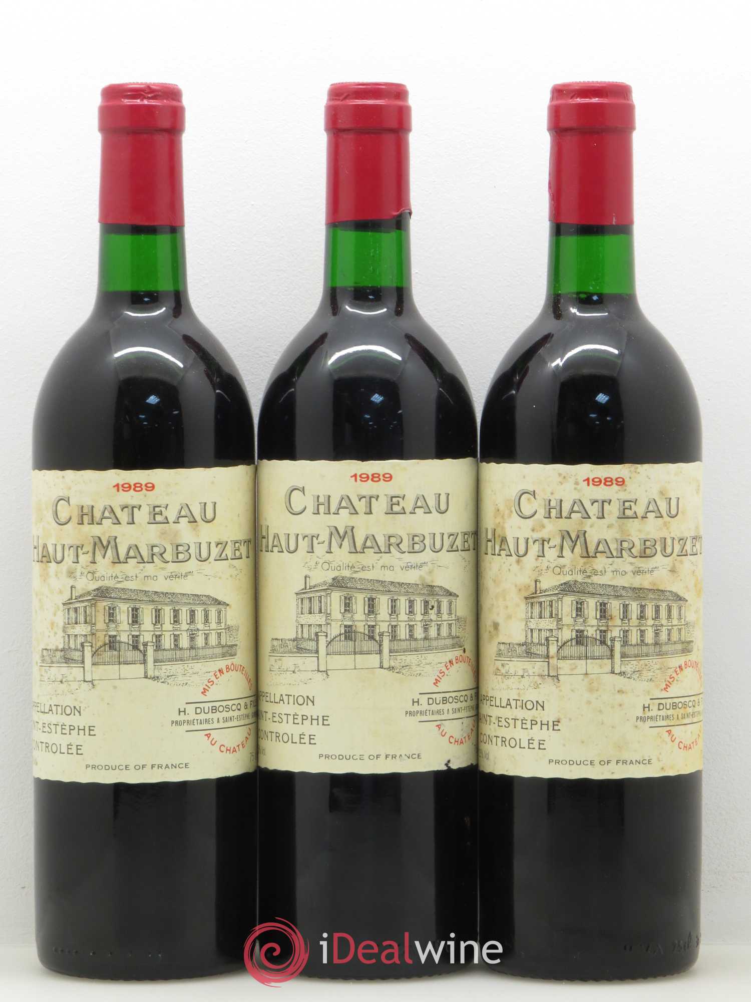 Château Haut Marbuzet 1989 - Lot de 12 bouteilles - 2