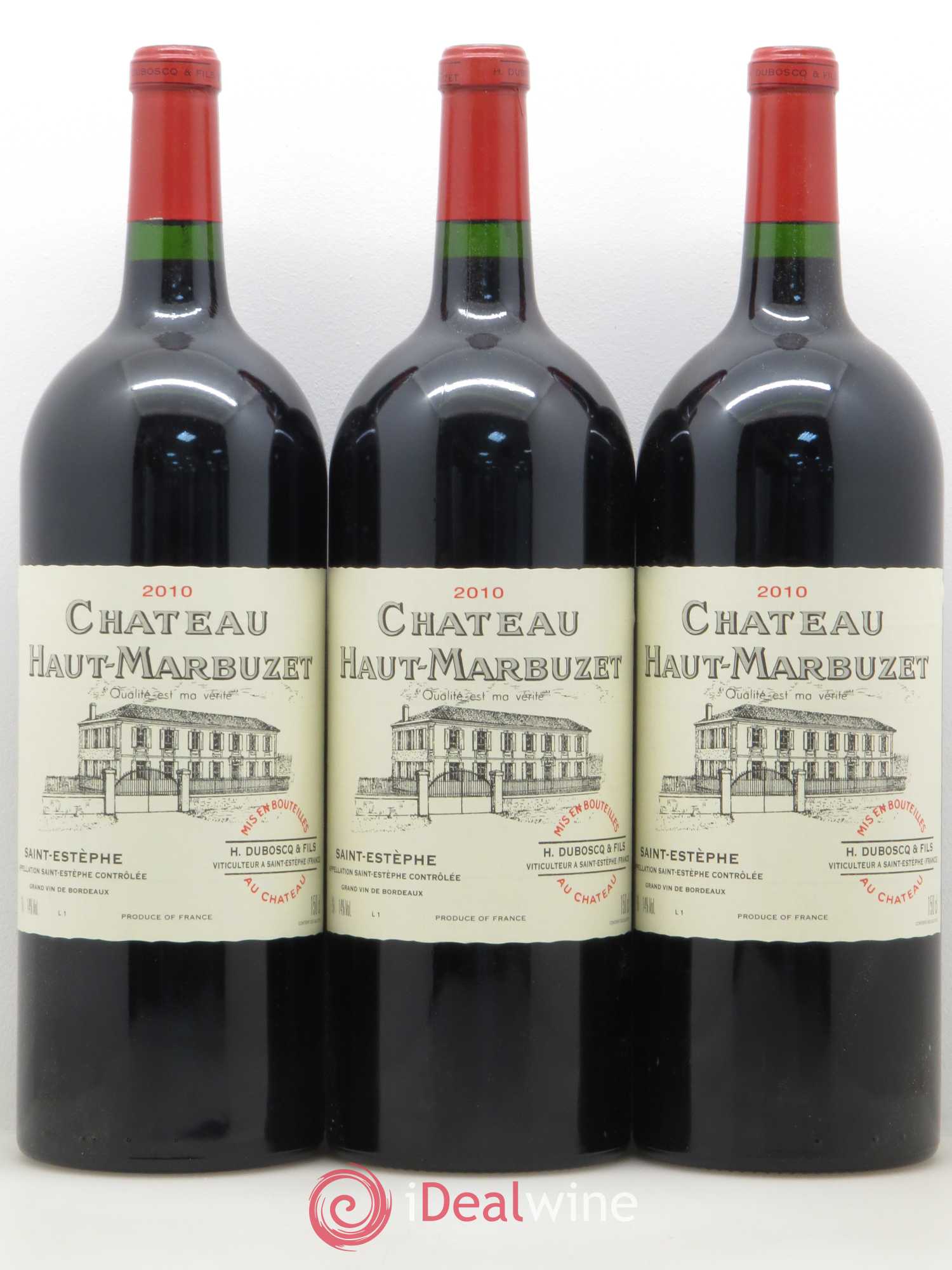 Château Haut Marbuzet 2010 - Lot de 6 magnums - 1