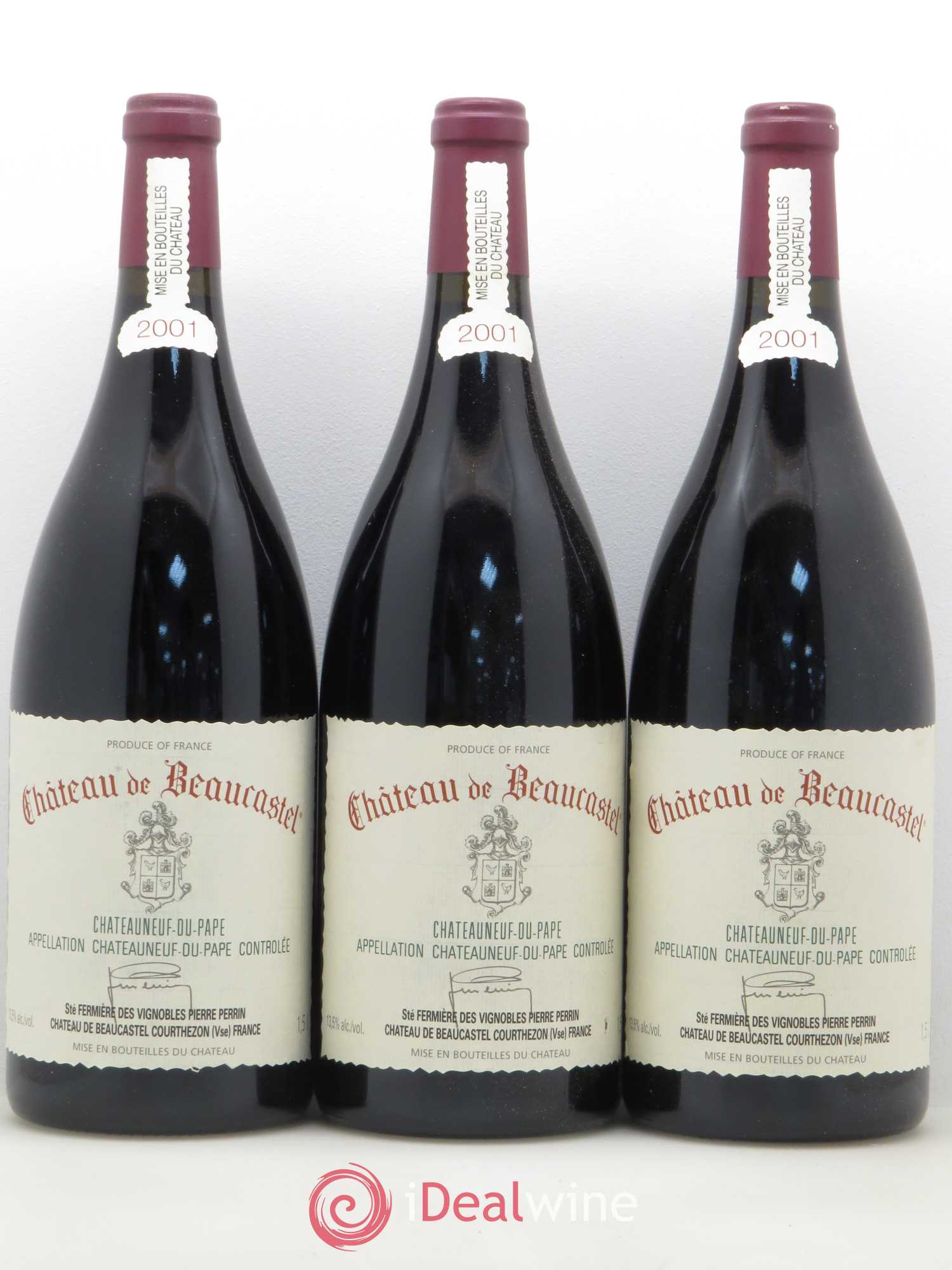 Châteauneuf-du-Pape Château de Beaucastel Famille Perrin 2001 - Lot de 6 magnums - 1