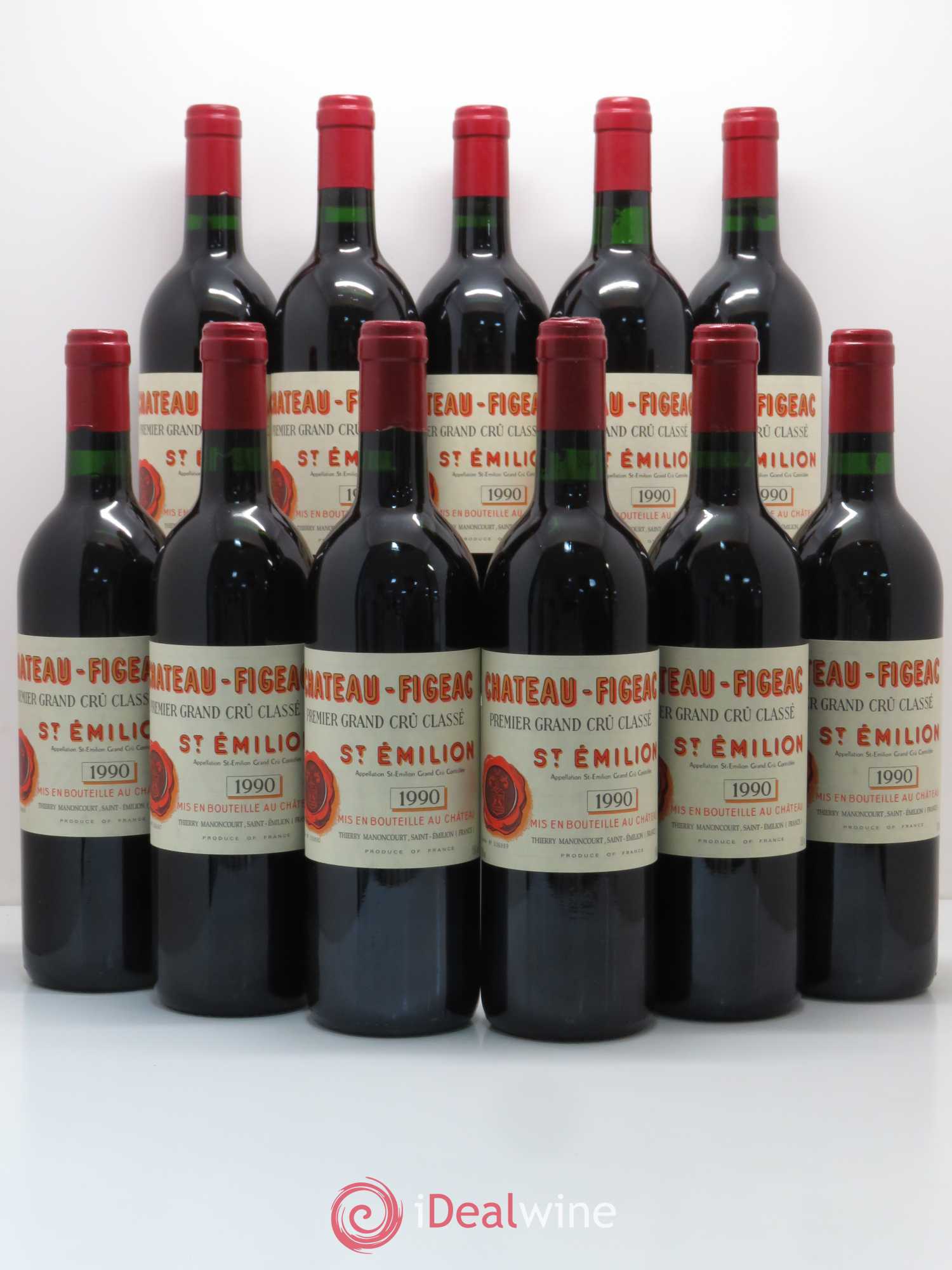 Château Figeac 1er Grand Cru Classé A 1990 - Lot de 11 bouteilles - 0