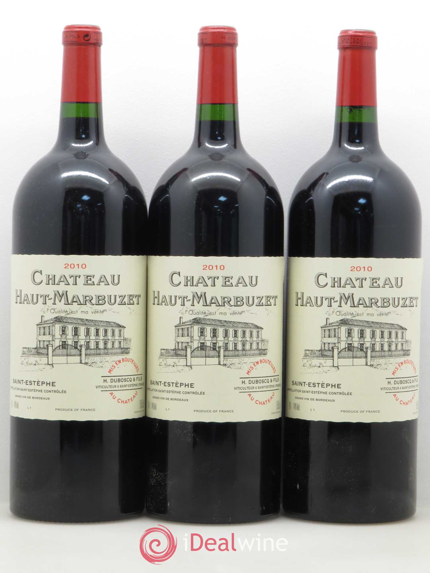 Château Haut Marbuzet 2010 - Lot de 6 magnums - 1