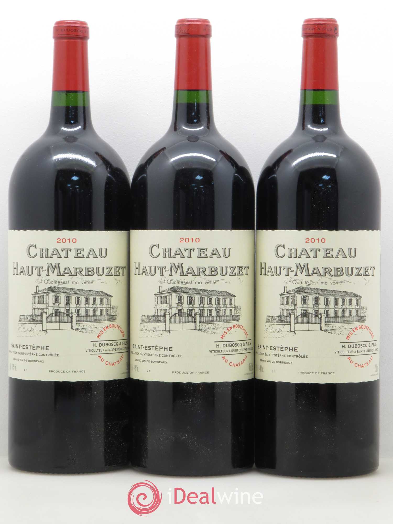 Château Haut Marbuzet 2010 - Lot de 6 magnums - 2