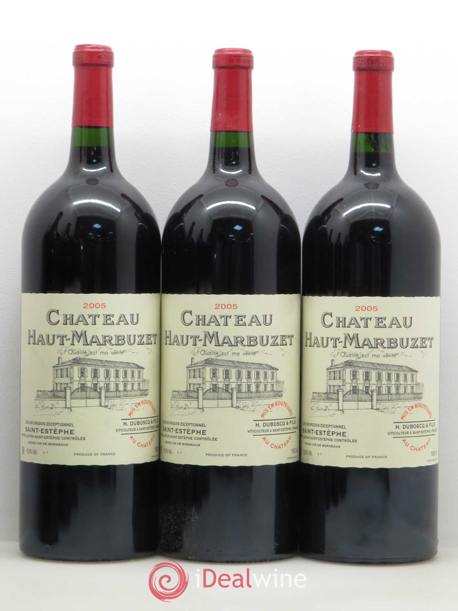 Château Haut Marbuzet 2005 - Lot de 6 magnums - 1