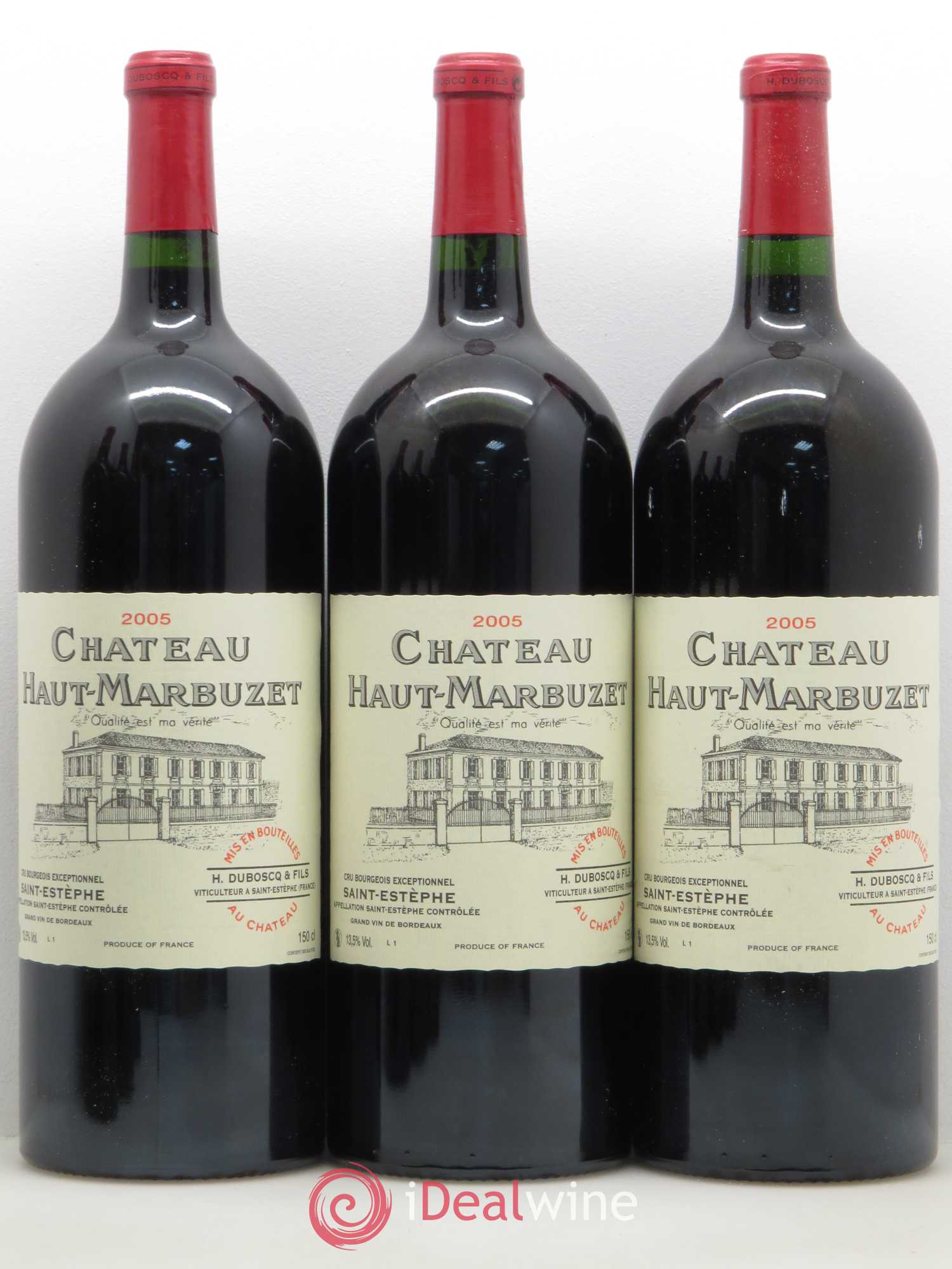 Château Haut Marbuzet 2005 - Lot de 6 magnums - 1