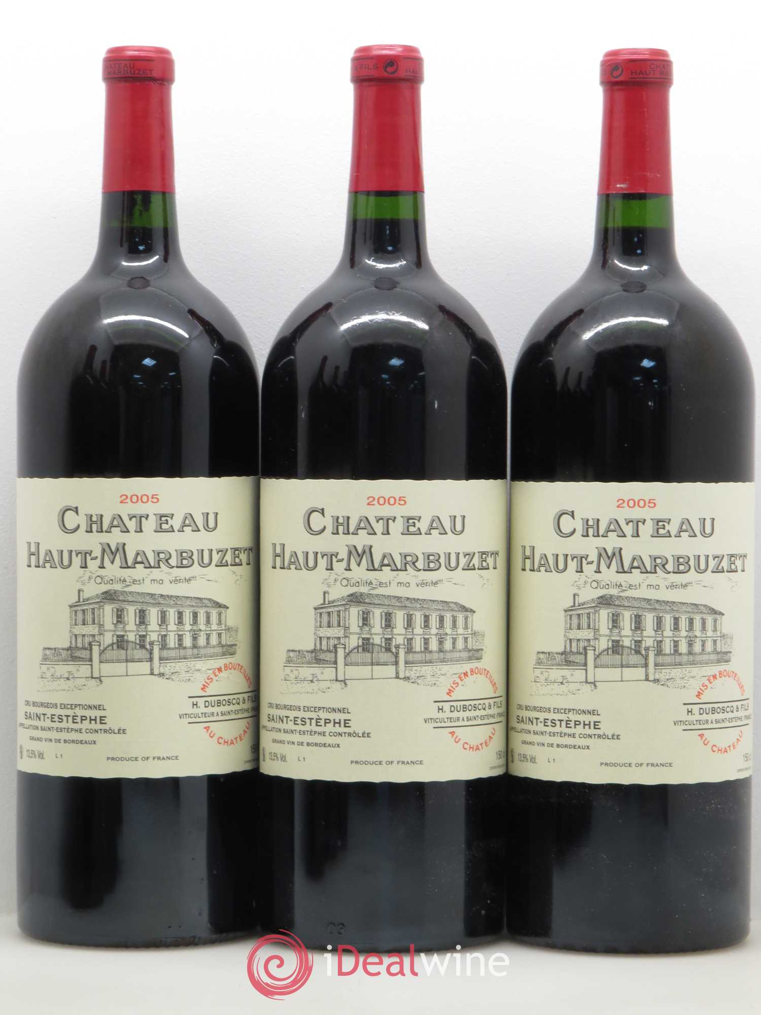 Château Haut Marbuzet 2005 - Lot de 6 magnums - 1