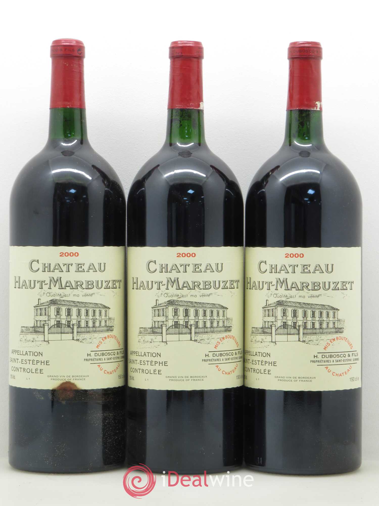 Château Haut Marbuzet 2000 - Lot de 6 magnums - 1