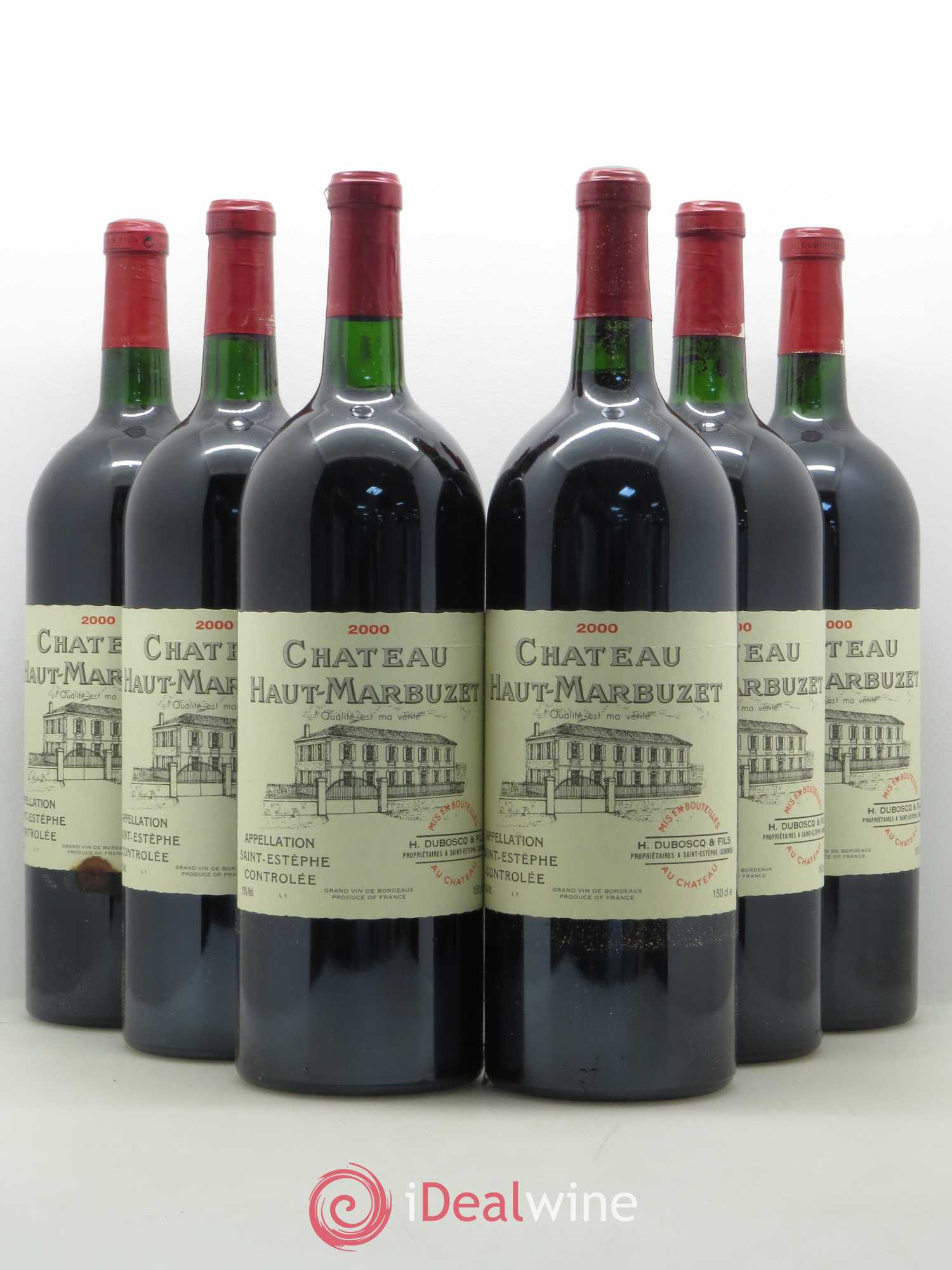 Château Haut Marbuzet 2000 - Lot de 6 magnums - 0