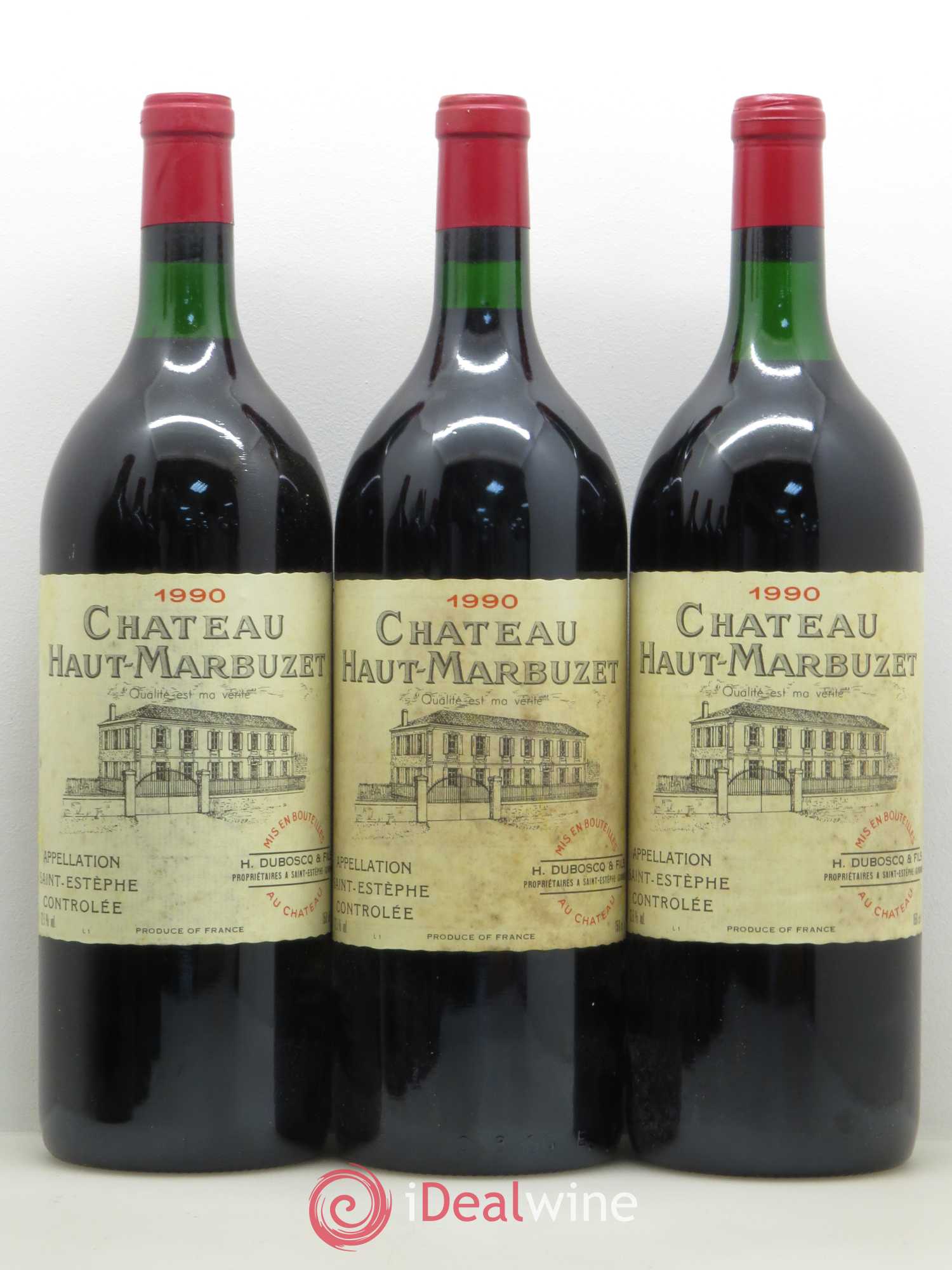 Château Haut Marbuzet 1990 - Lot de 6 magnums - 1