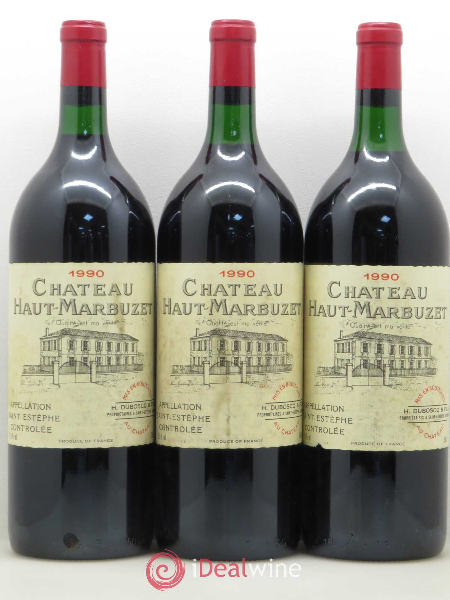 Château Haut Marbuzet 1990 - Lot de 6 magnums - 2