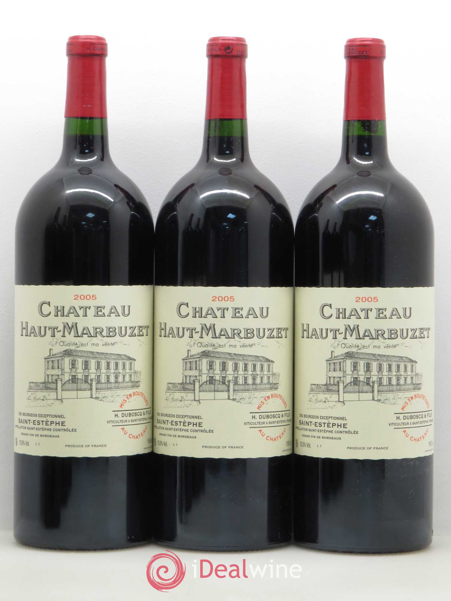 Château Haut Marbuzet 2005 - Lot de 6 magnums - 1