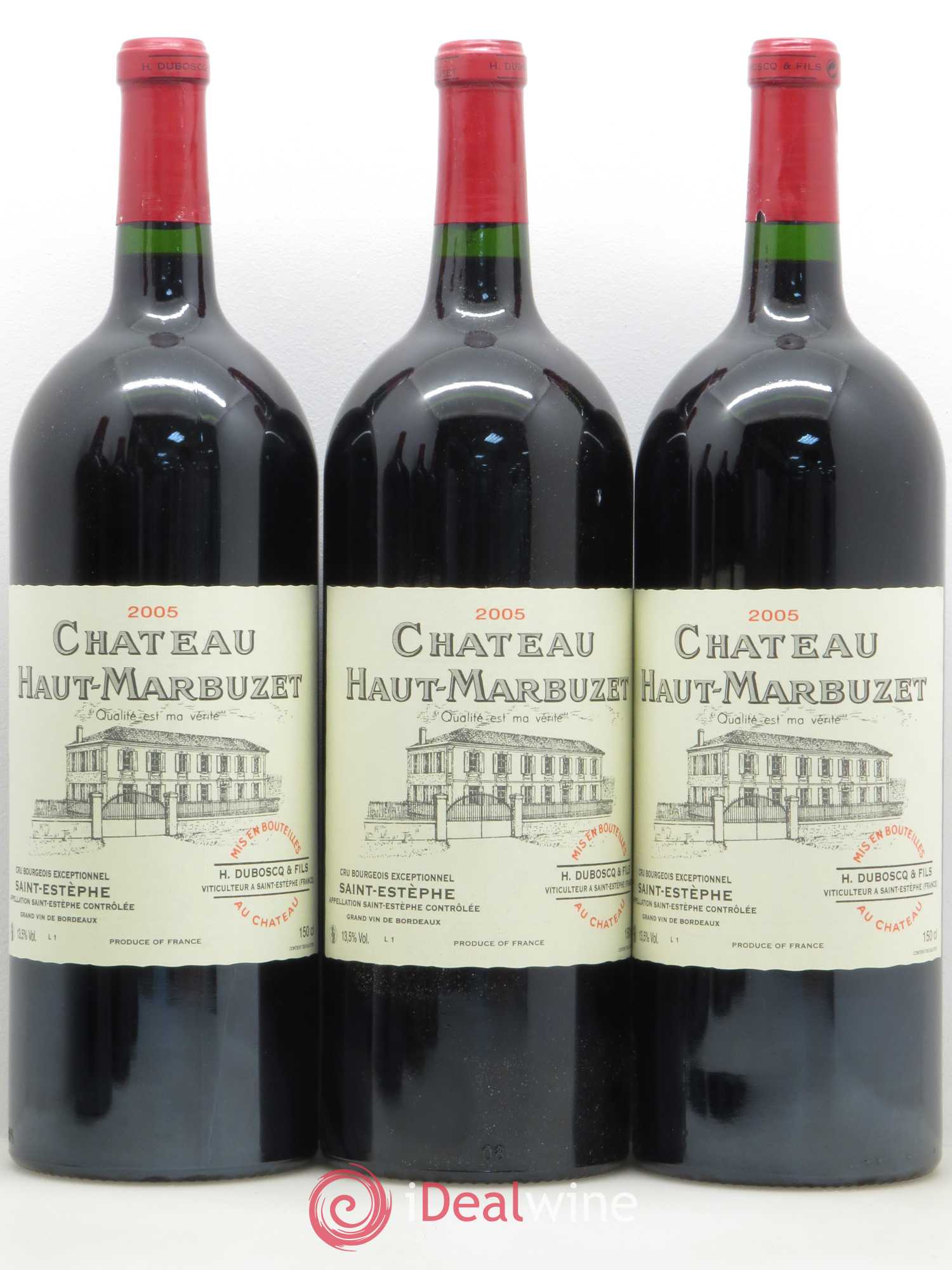 Château Haut Marbuzet 2005 - Lot de 6 magnums - 1