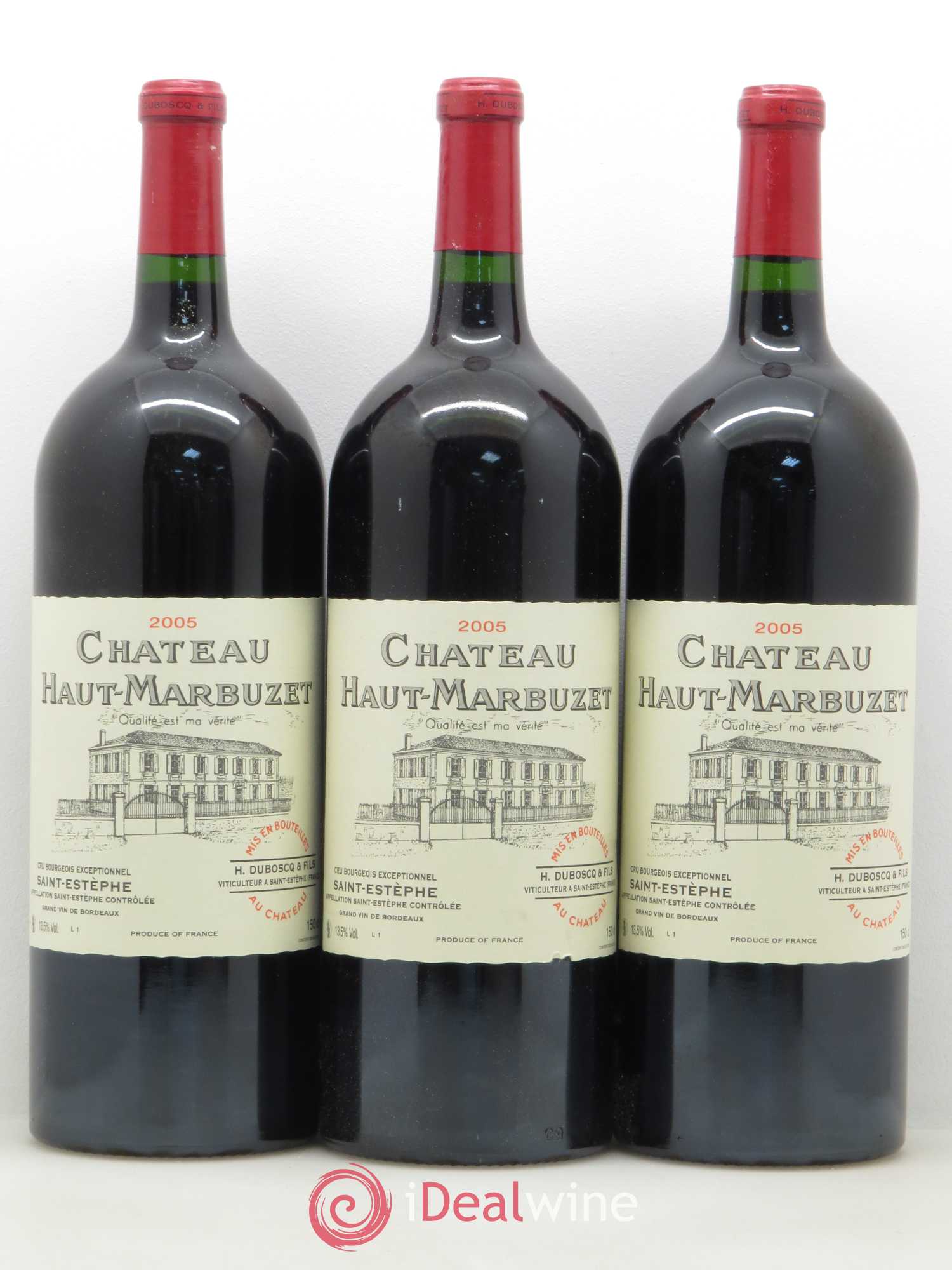 Château Haut Marbuzet 2005 - Lot de 6 magnums - 2