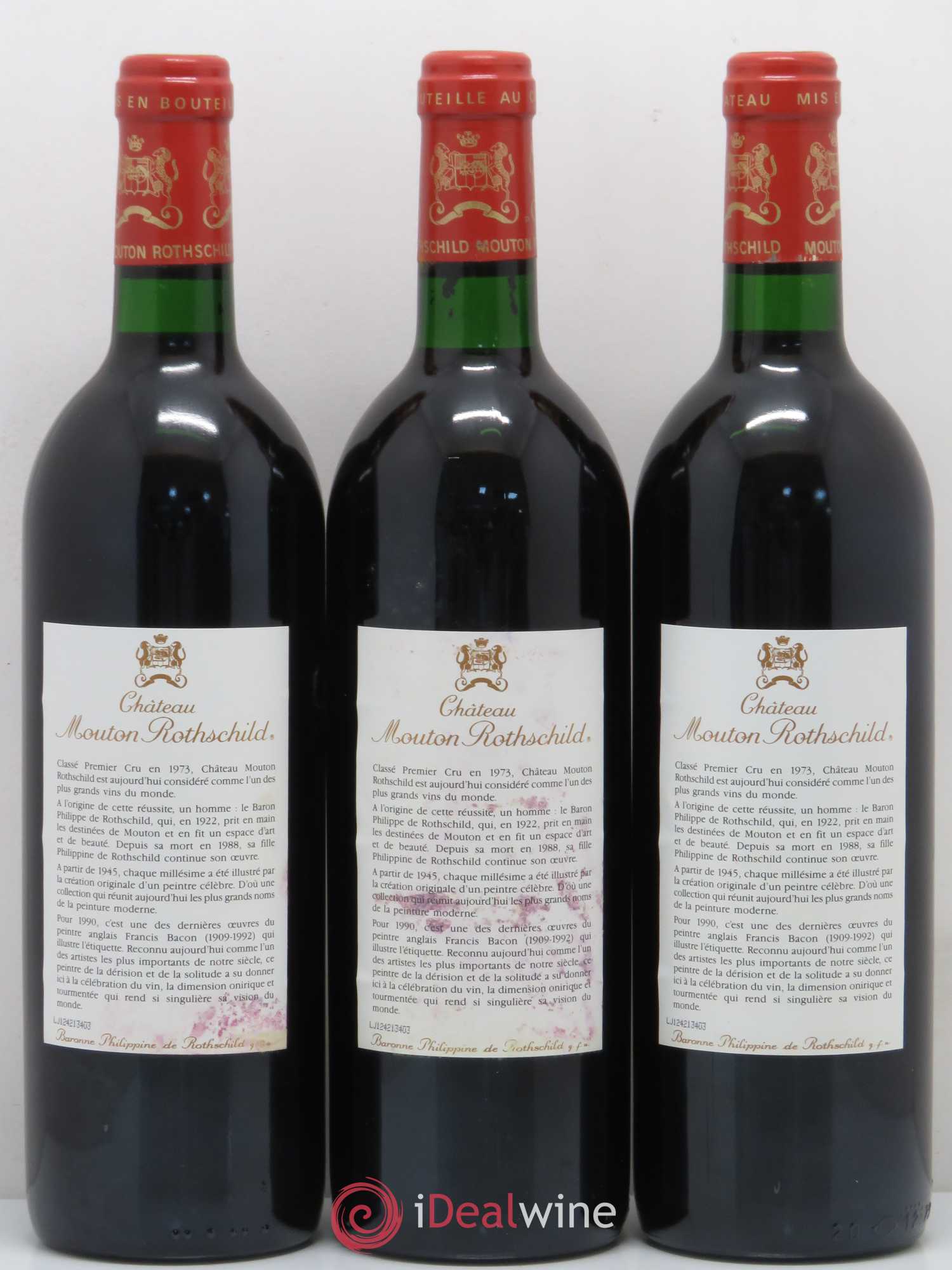Château Mouton Rothschild 1er Grand Cru Classé 1990 - Lot de 12 bouteilles - 2