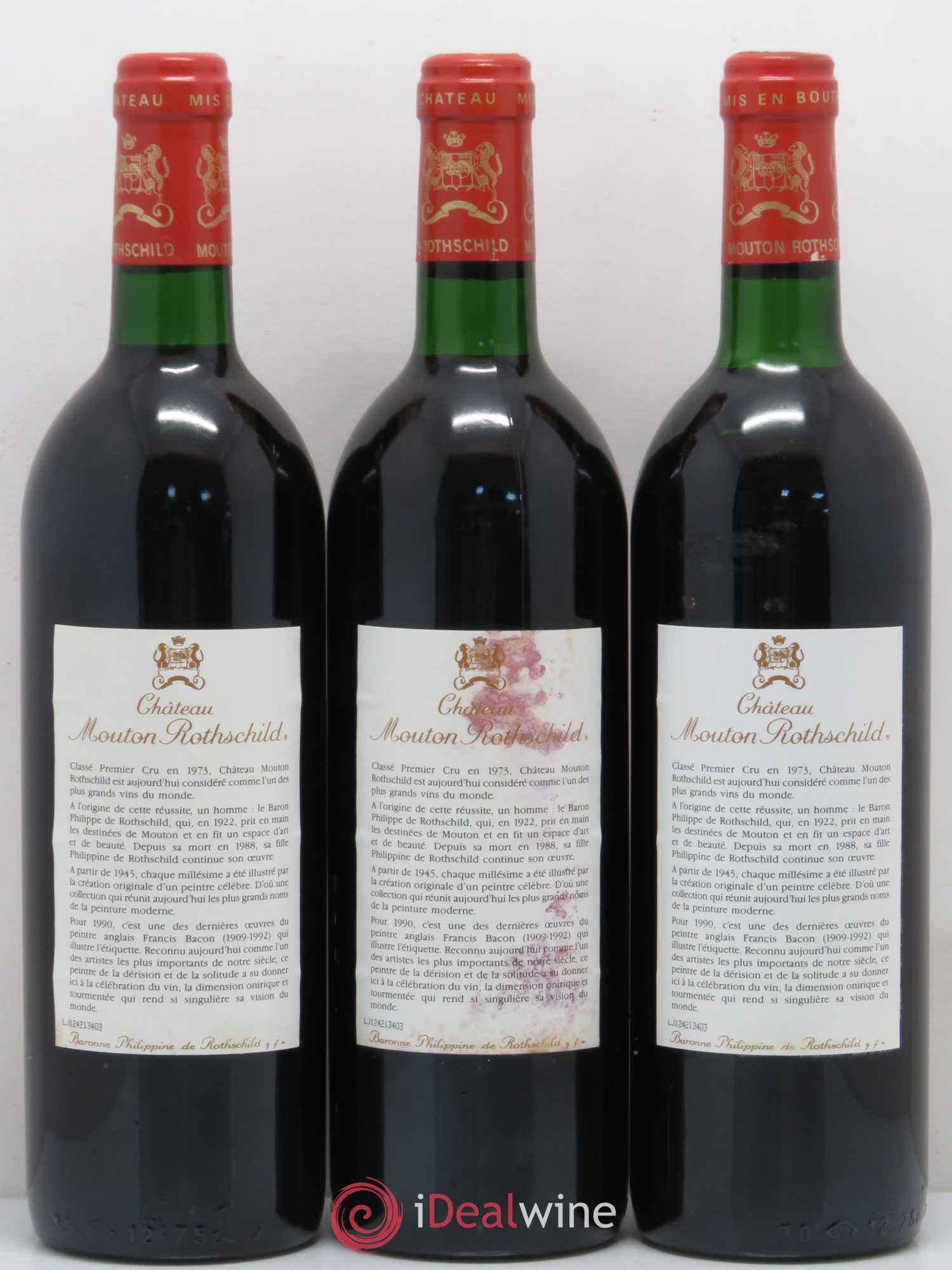 Château Mouton Rothschild 1er Grand Cru Classé 1990 - Lot de 12 bouteilles - 4