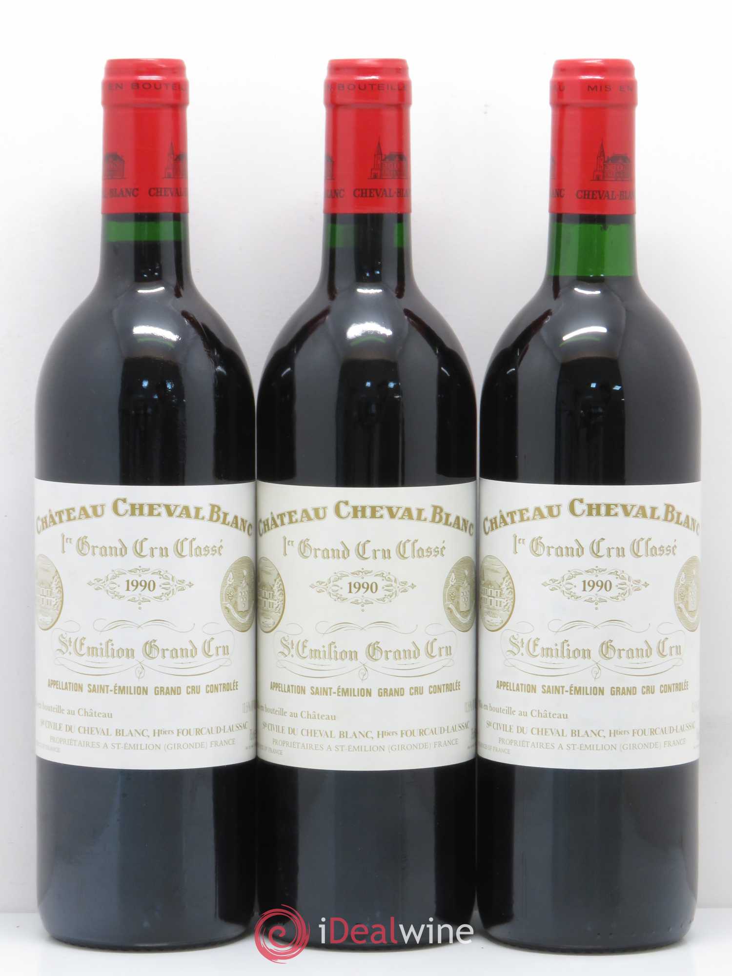 Château Cheval Blanc 1er Grand Cru Classé A 1990 - Lot de 12 bouteilles - 1