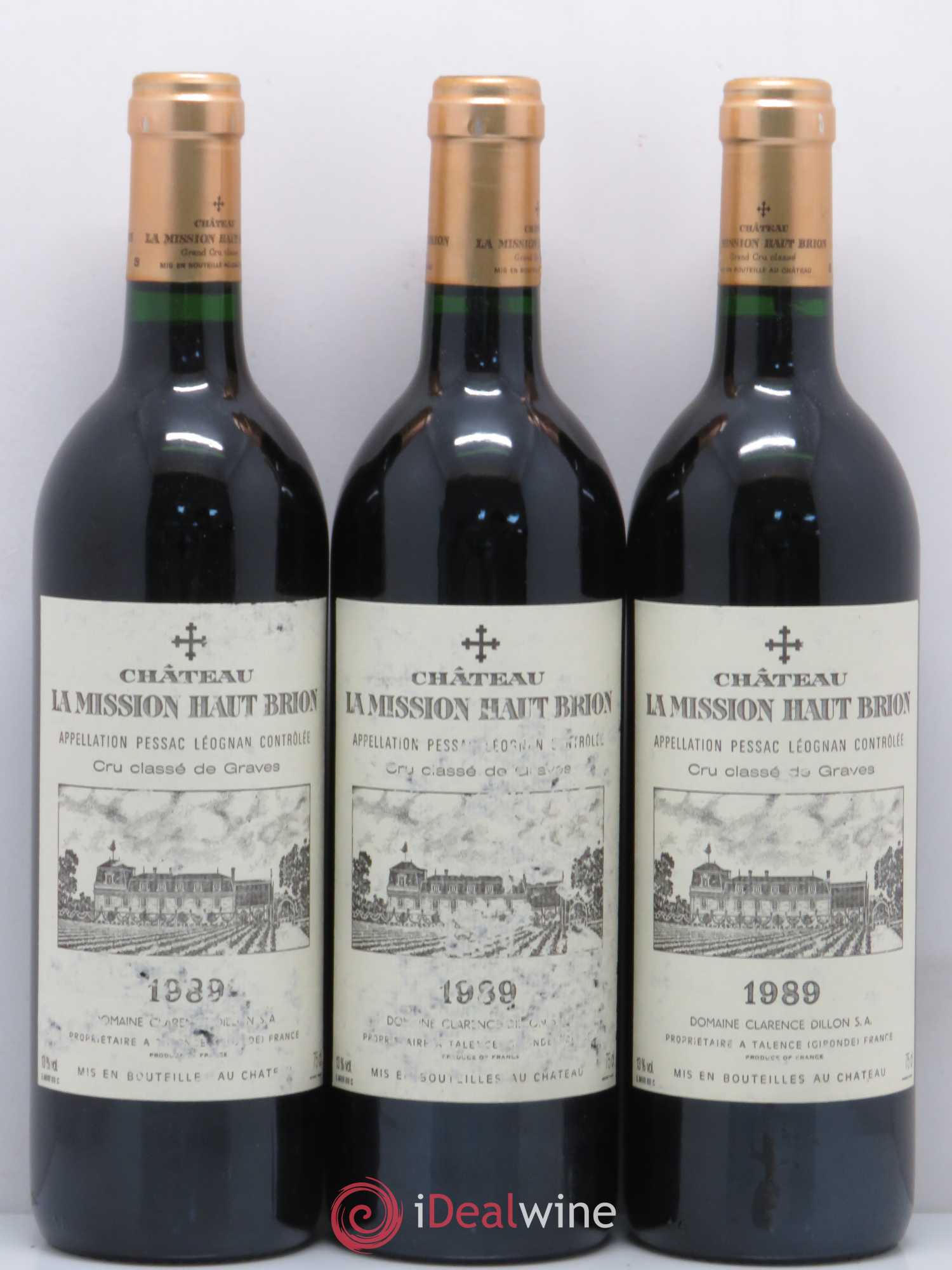 Château la Mission Haut-Brion Cru Classé de Graves 1989 - Lot de 12 bouteilles - 2
