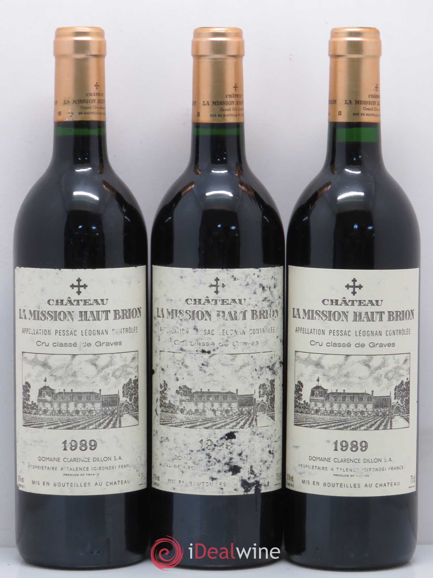 Château la Mission Haut-Brion Cru Classé de Graves 1989 - Lot de 12 bouteilles - 3