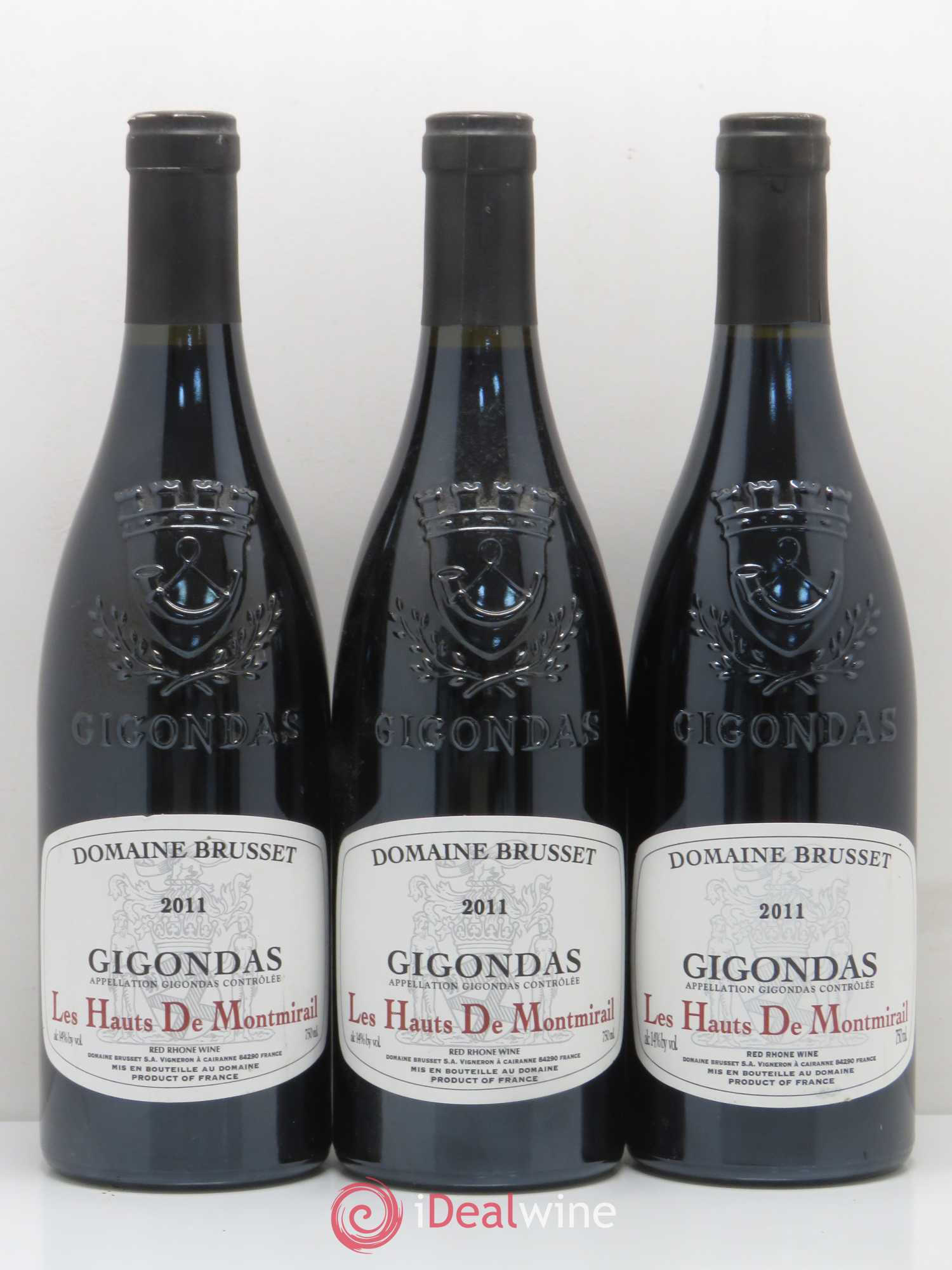 Gigondas Brusset Les Hauts De Montmirail (sans prix de réserve) 2011 - Posten von 3 Flaschen - 0