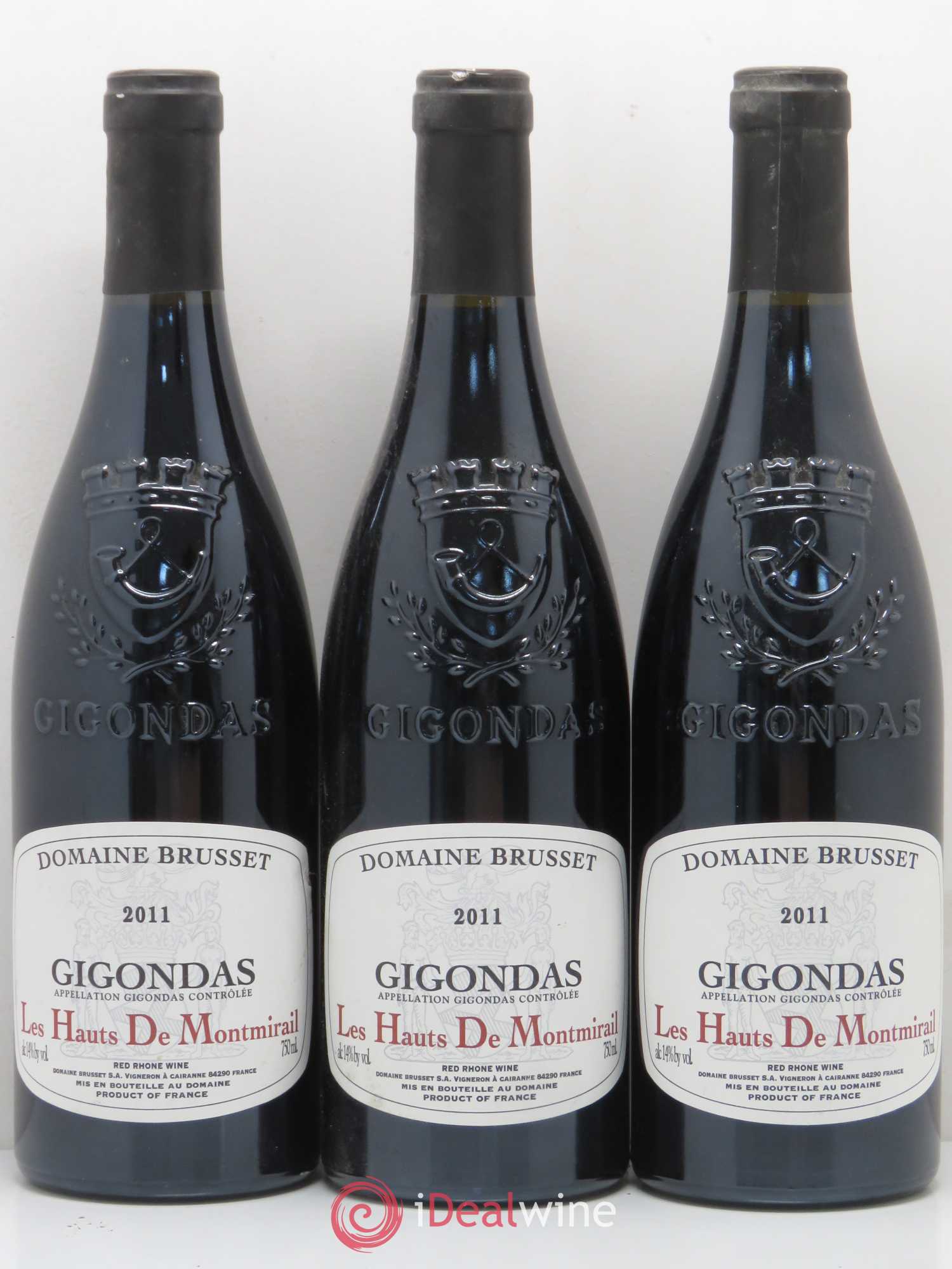Gigondas Brusset Les Hauts De Montmirail (sans prix de réserve) 2011 - Posten von 3 Flaschen - 0