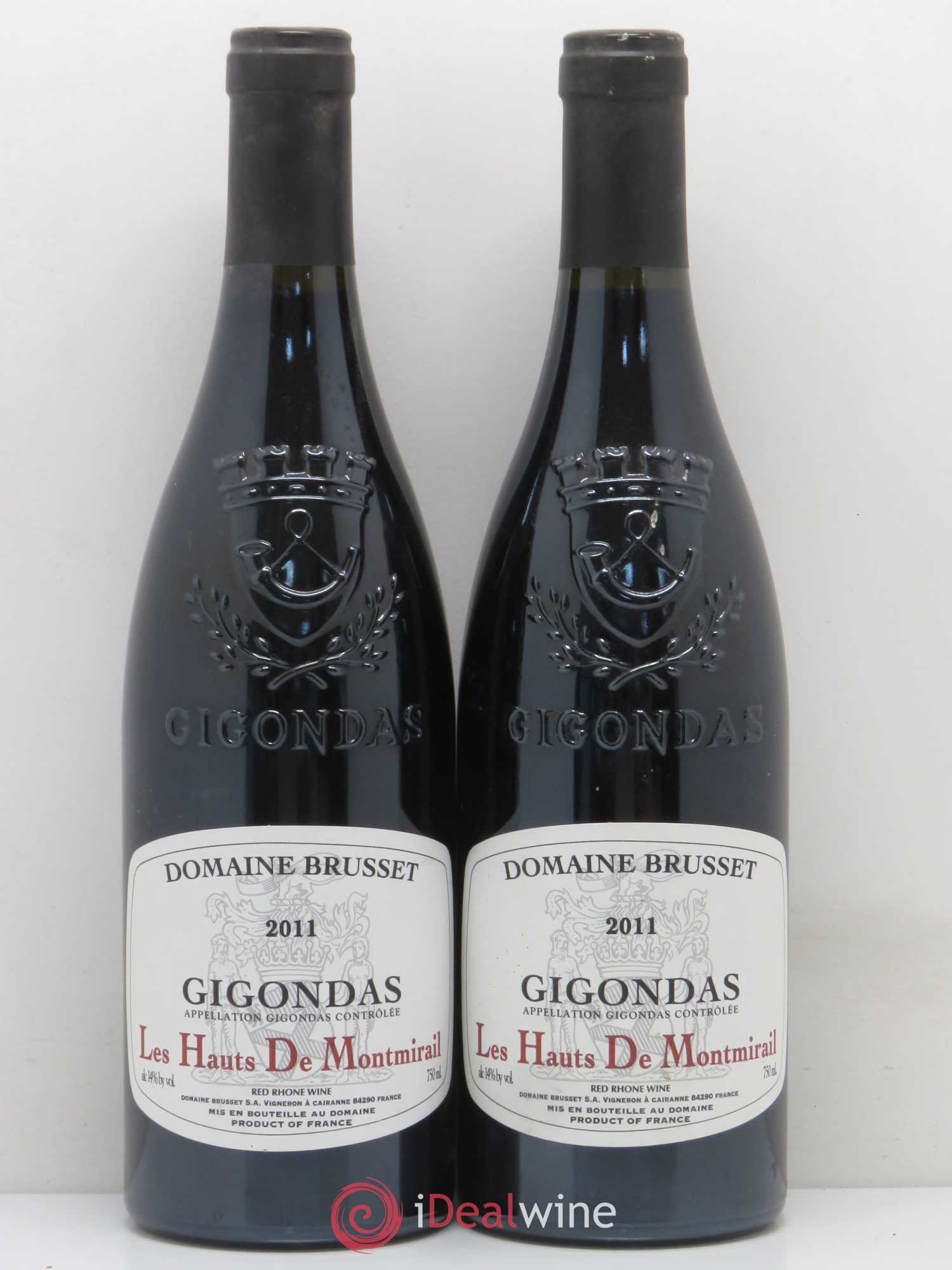 Gigondas Brusset Les Hauts De Montmirail (sans prix de réserve) 2011 - Posten von 2 Flaschen - 0