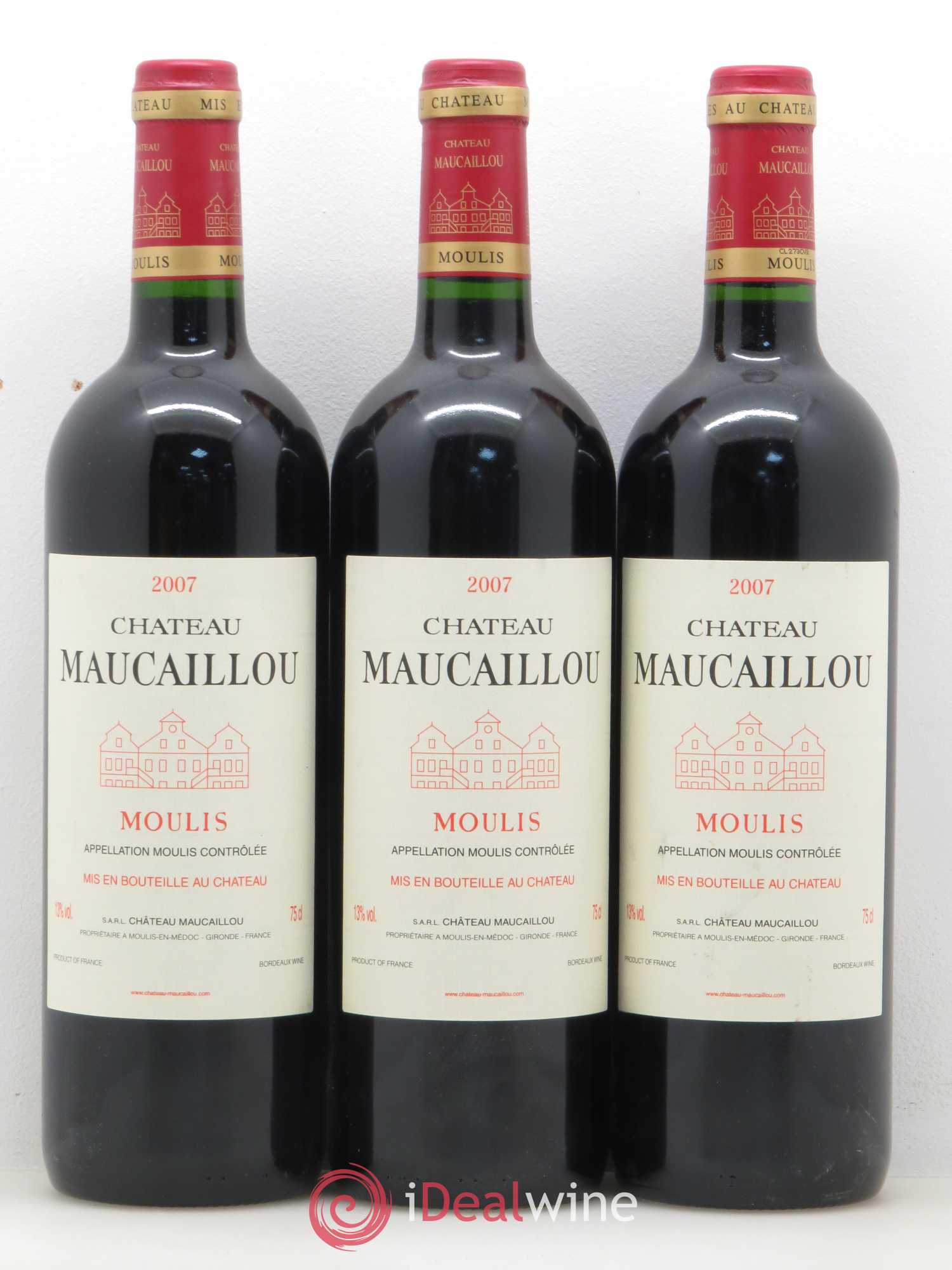 Château Maucaillou 2007 - Lot de 3 bouteilles - 0