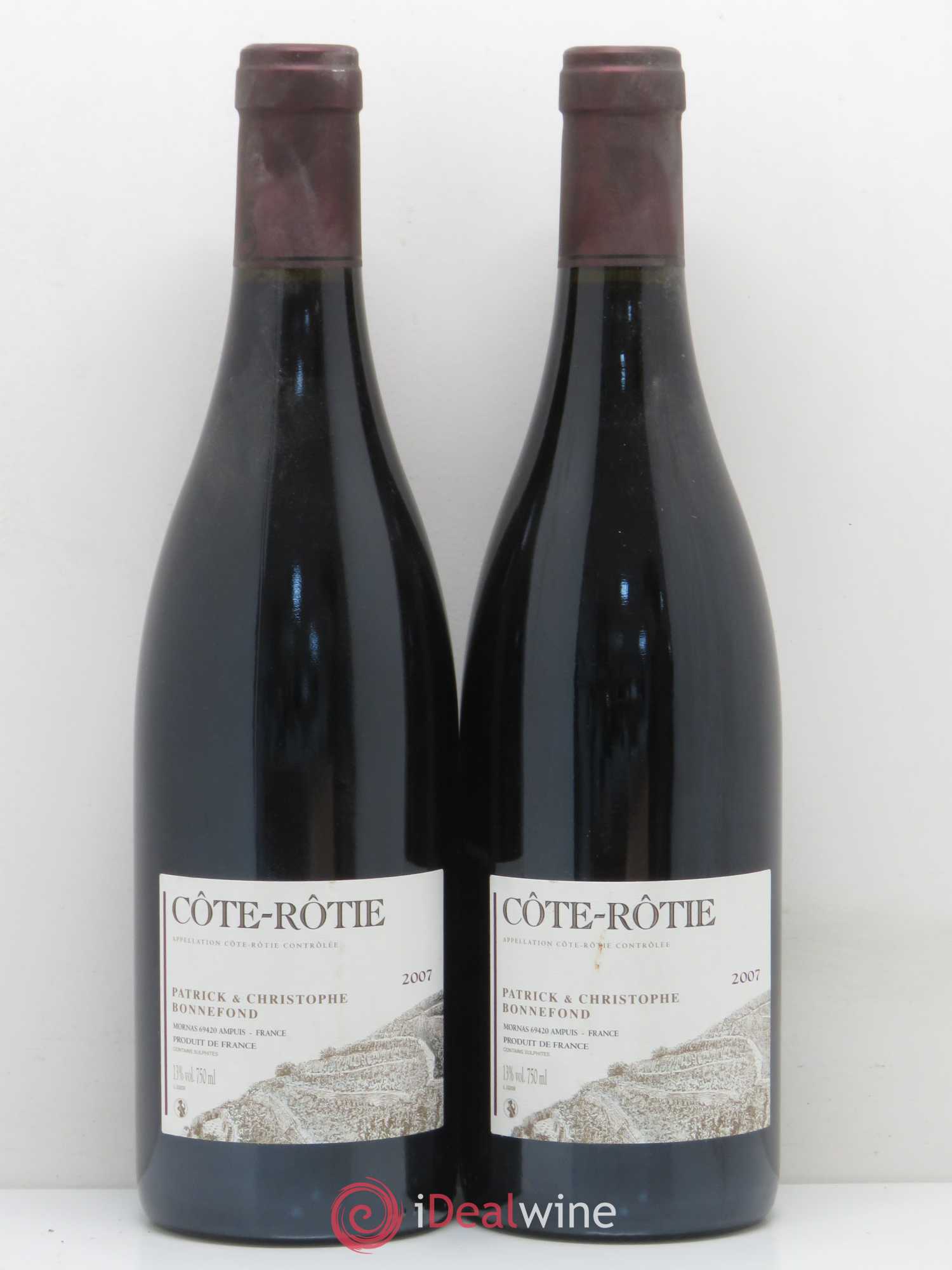 Côte-Rôtie Patrick et Christophe Bonnefond 2007 - Posten von 2 Flaschen - 0