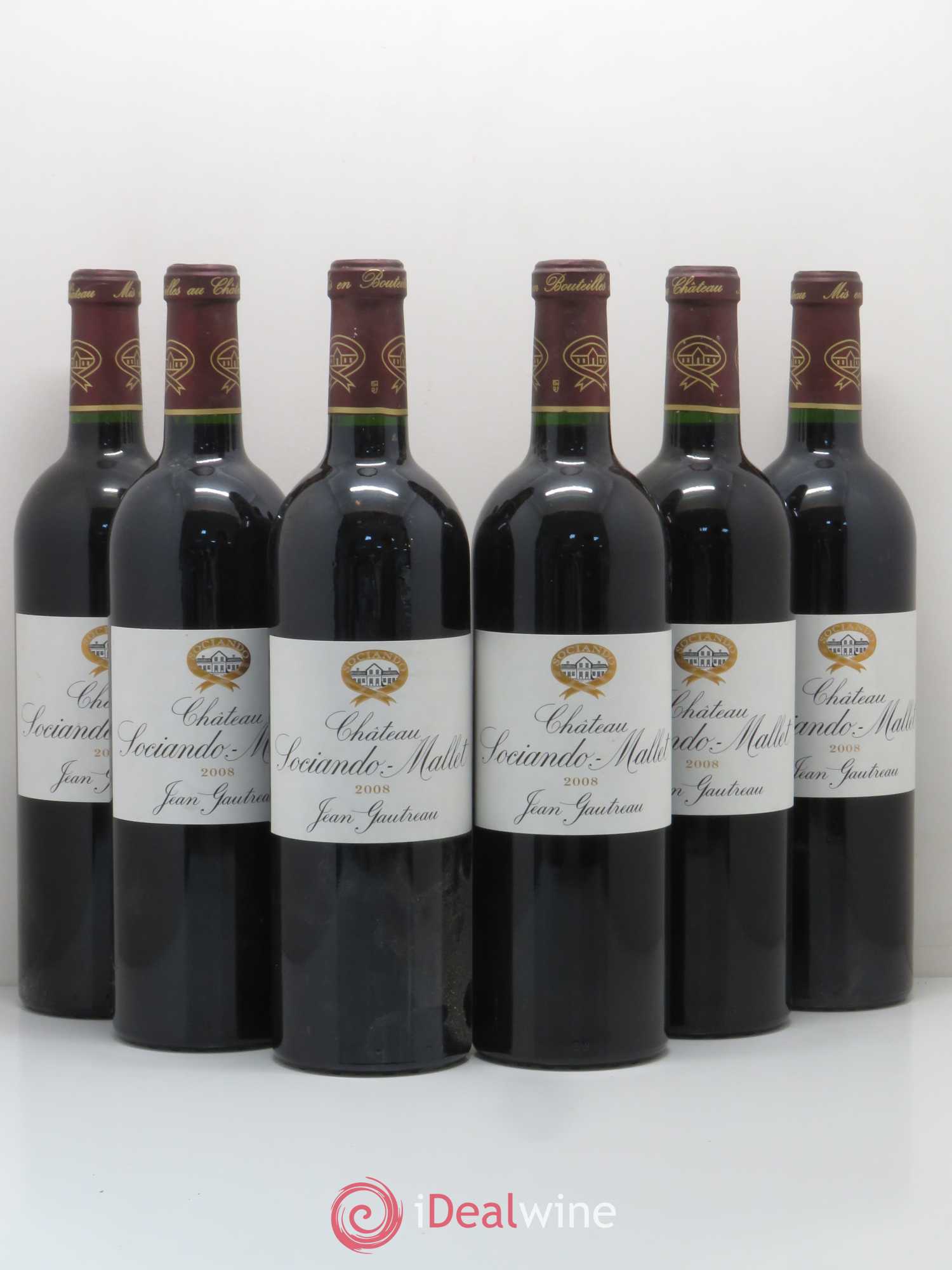Château Sociando Mallet 2008 - Lot de 6 bouteilles - 0