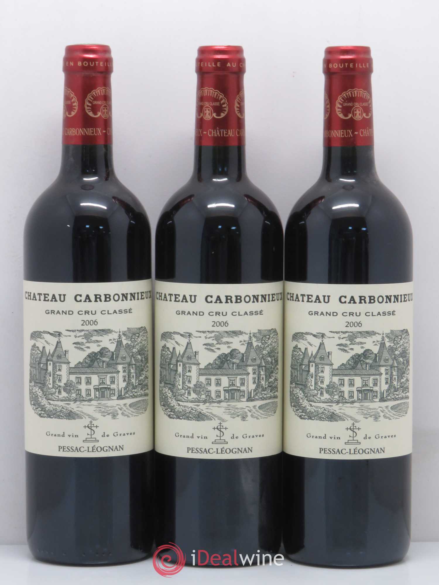 Château Carbonnieux Cru Classé de Graves 2006 - Lot de 3 bouteilles - 0