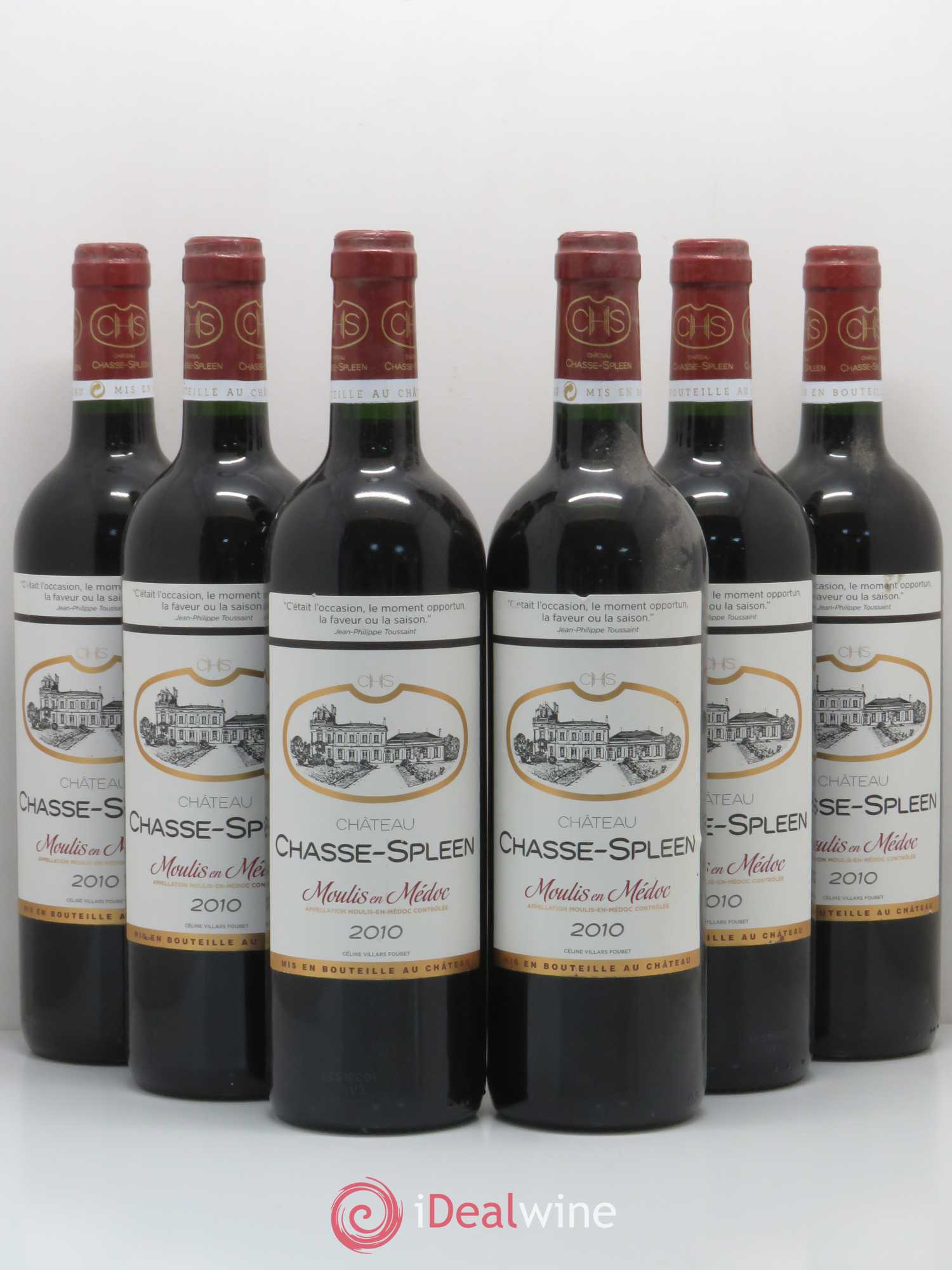 Château Chasse Spleen 2010 - Lot de 6 bouteilles - 0