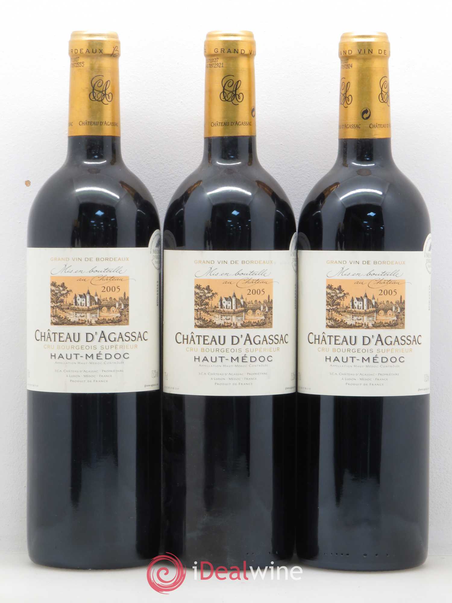 Château d' Agassac Cru Bourgeois 2005 - Lot de 5 bouteilles - 1