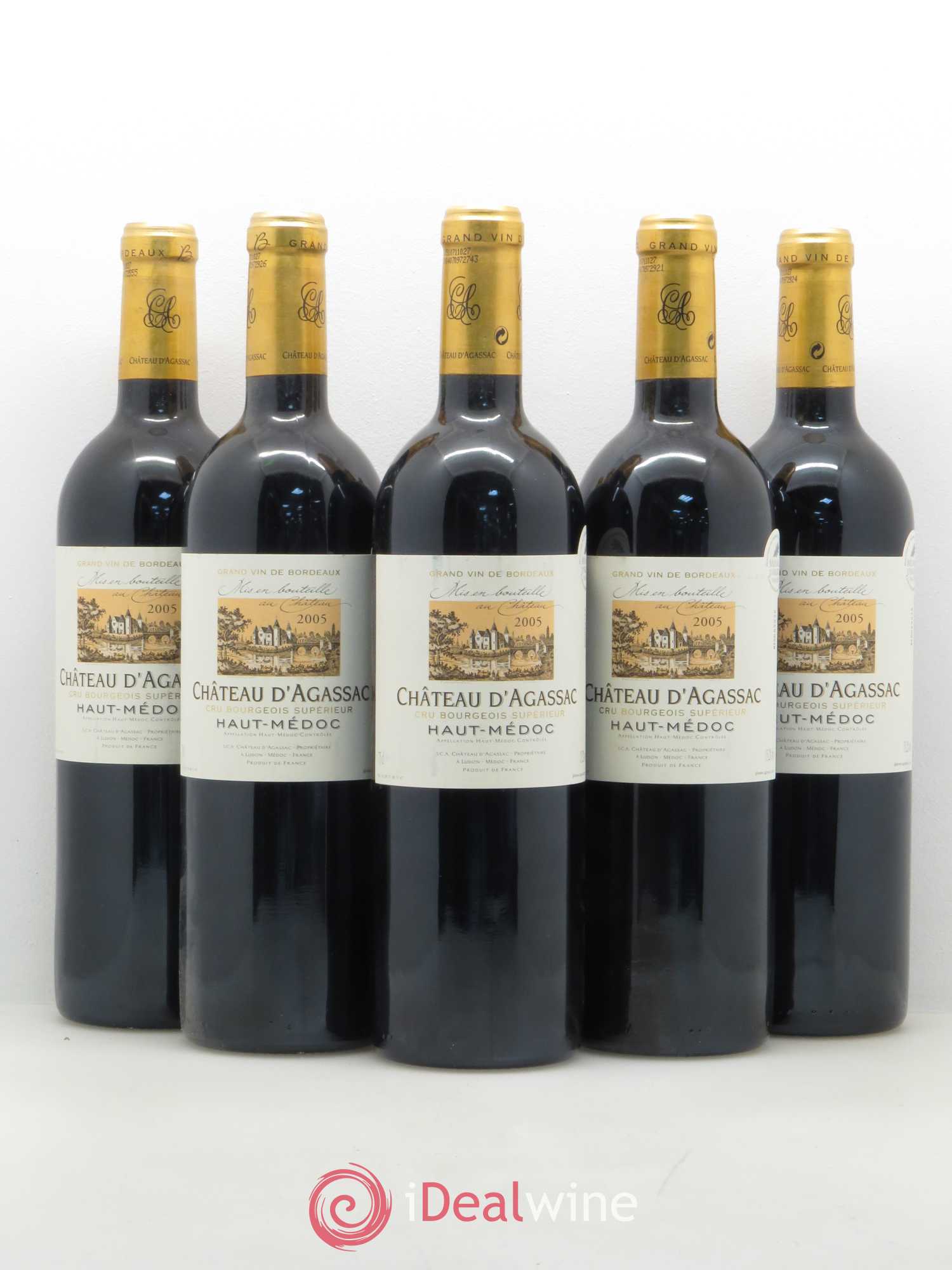 Château d' Agassac Cru Bourgeois 2005 - Lot de 5 bouteilles - 0