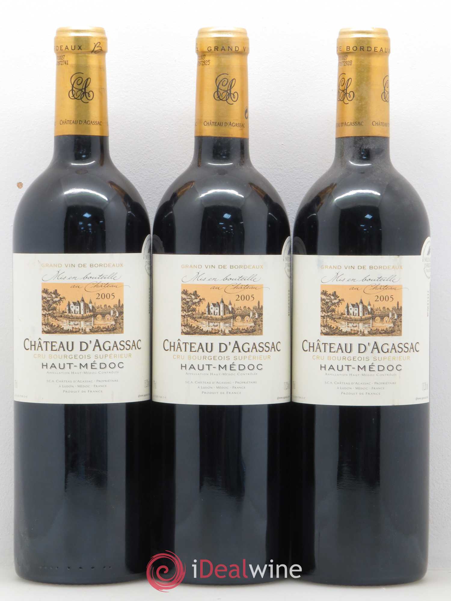 Château d' Agassac Cru Bourgeois 2005 - Lot de 3 bouteilles - 0