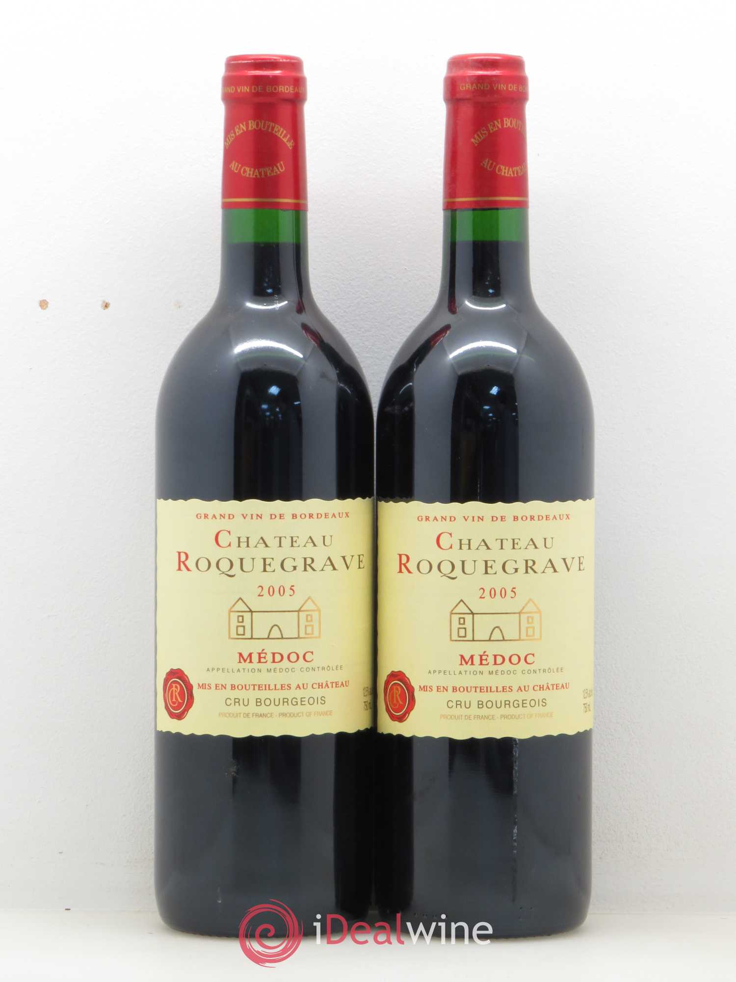 Médoc Château Roquegrave (sans prix de réserve) 2005 - Posten von 5 Flaschen - 2