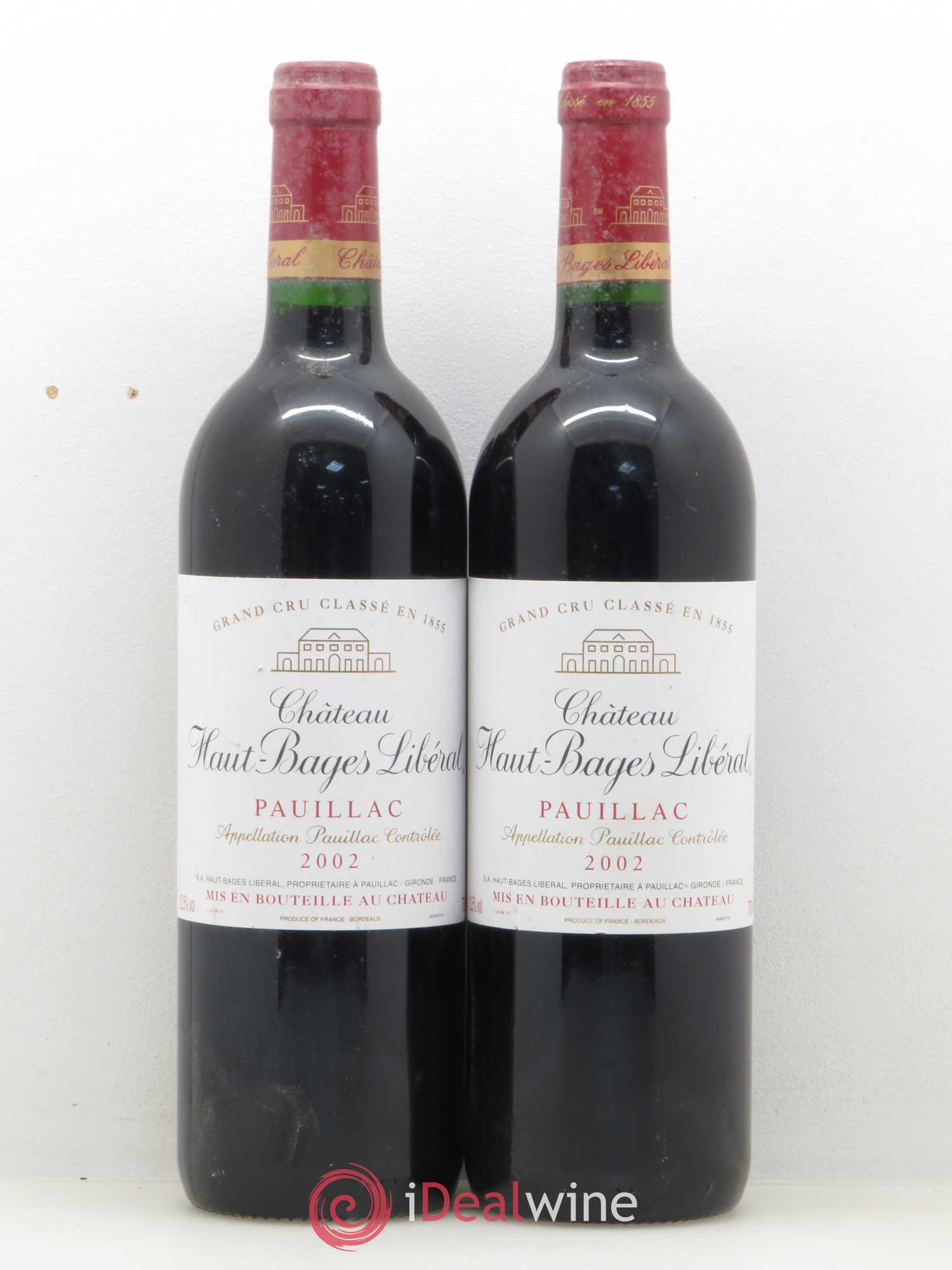 Château Haut Bages Libéral 5ème Grand Cru Classé 2002 - Lot de 2 bouteilles - 0