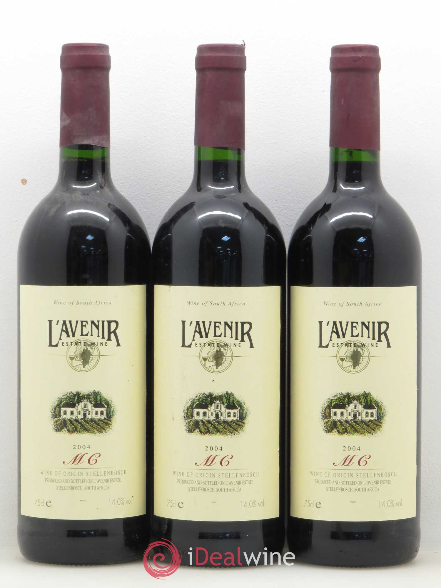 Vins Etrangers L'Avenir Provenance Stellenbosch Classic 2004 - Lotto di 3 bottiglie - 0