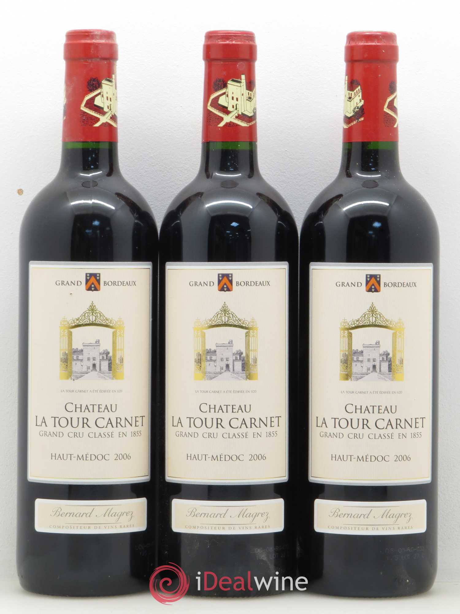 Château la Tour Carnet 4ème Grand Cru Classé 2006 - Lot de 12 bouteilles - 1