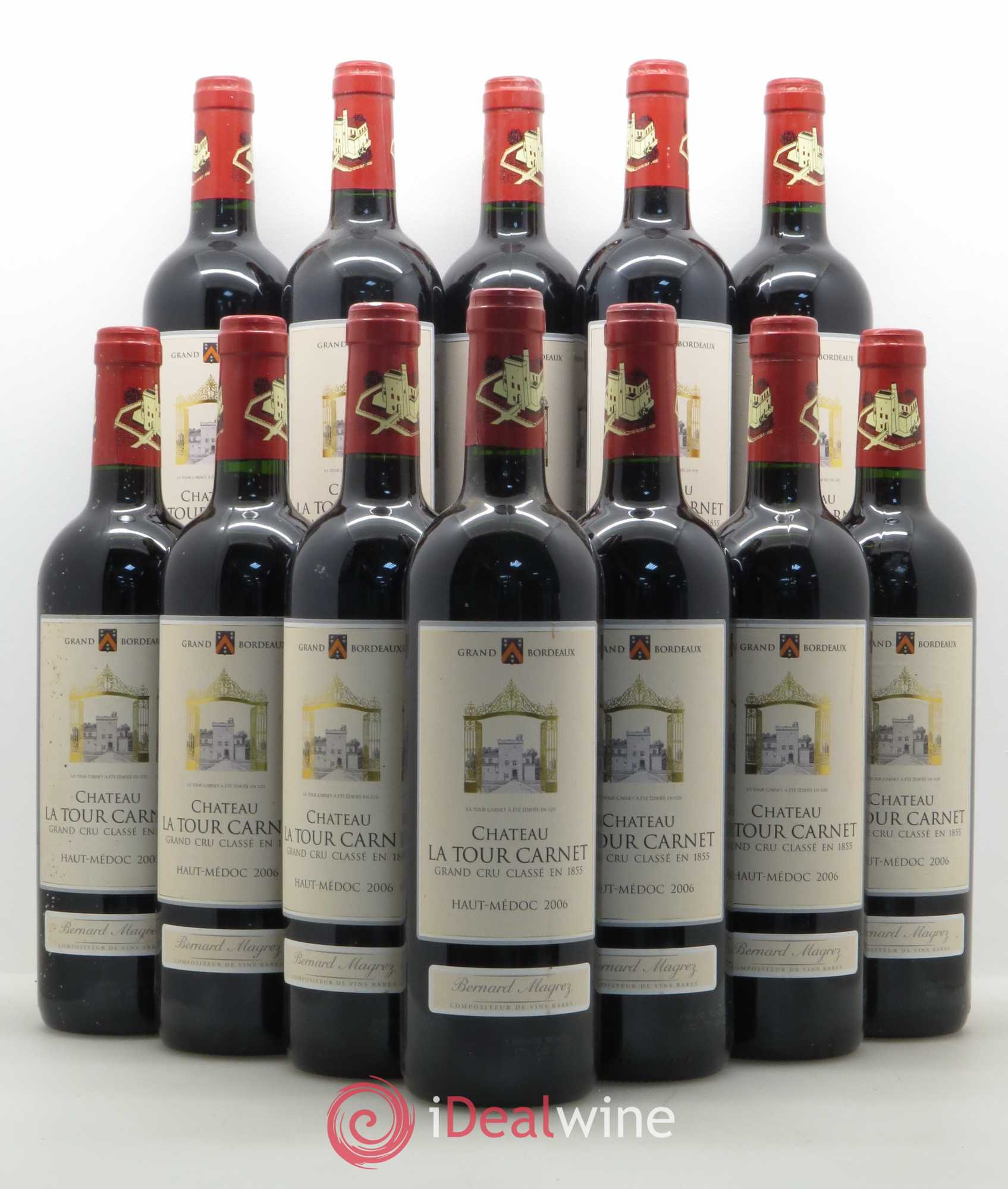Château la Tour Carnet 4ème Grand Cru Classé 2006 - Lot de 12 bouteilles - 0